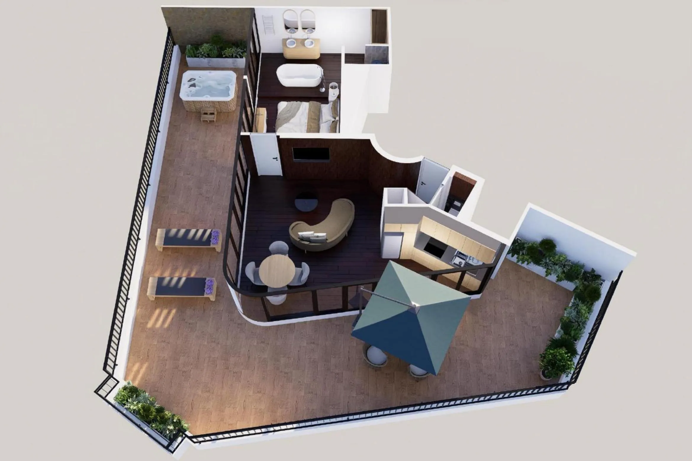 Patio in Montmartre Residence