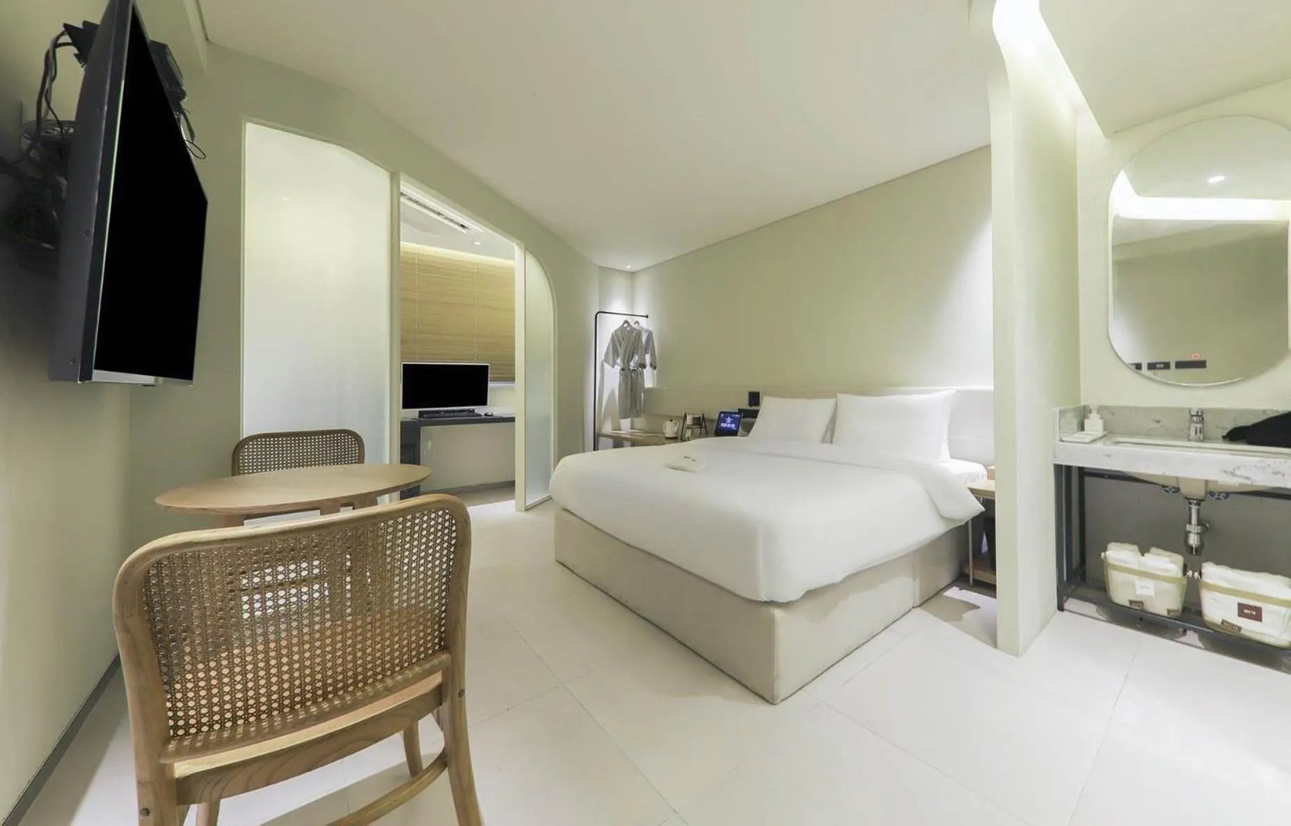 Bed in 뮤트호텔 대연 MUTE HOTEL Daeyeon Busan