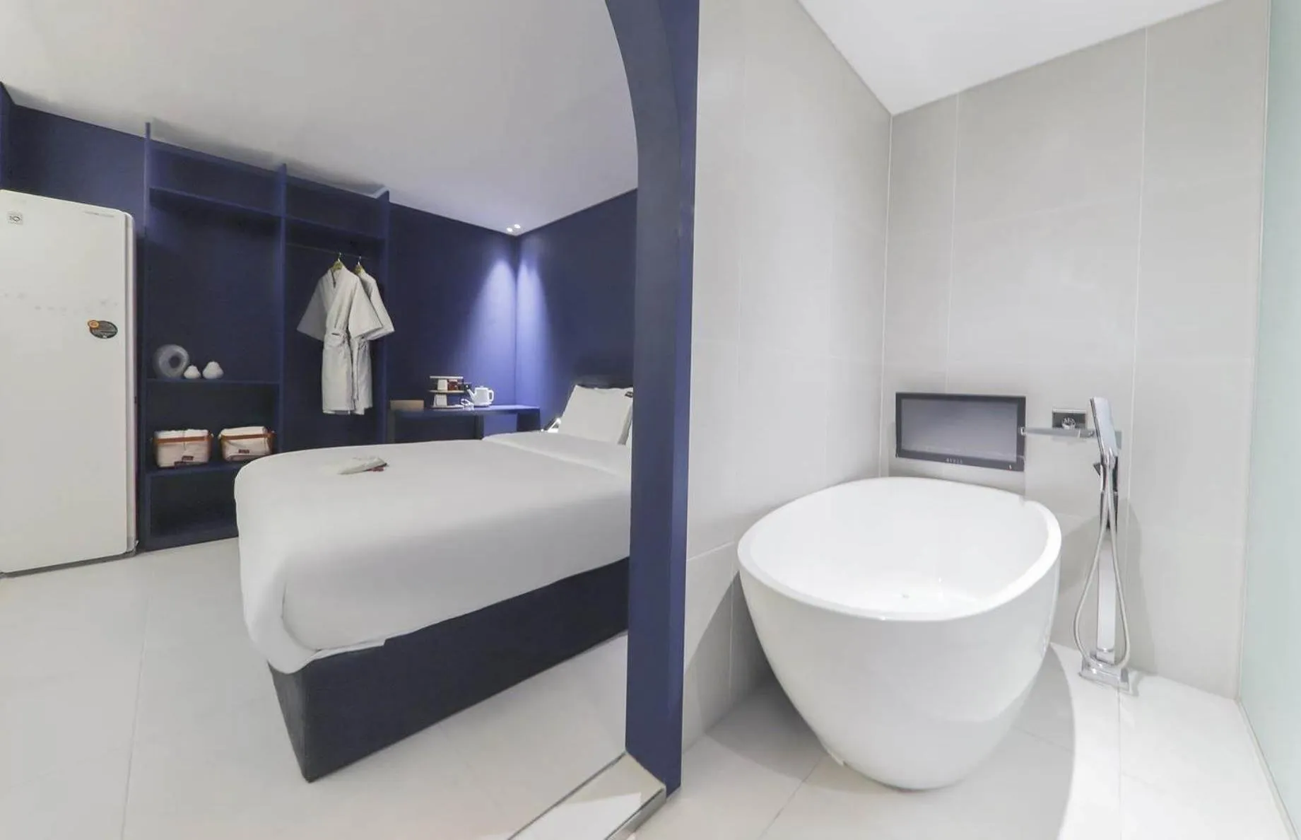 Bed in 뮤트호텔 대연 MUTE HOTEL Daeyeon Busan