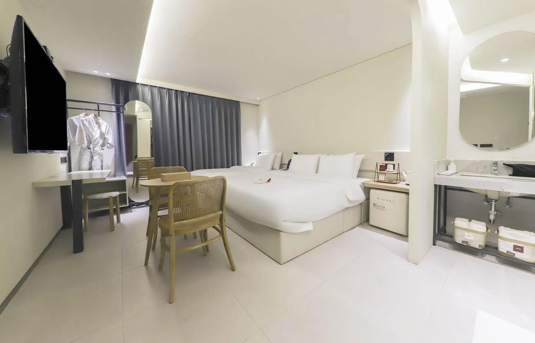 Bed in 뮤트호텔 대연 MUTE HOTEL Daeyeon Busan