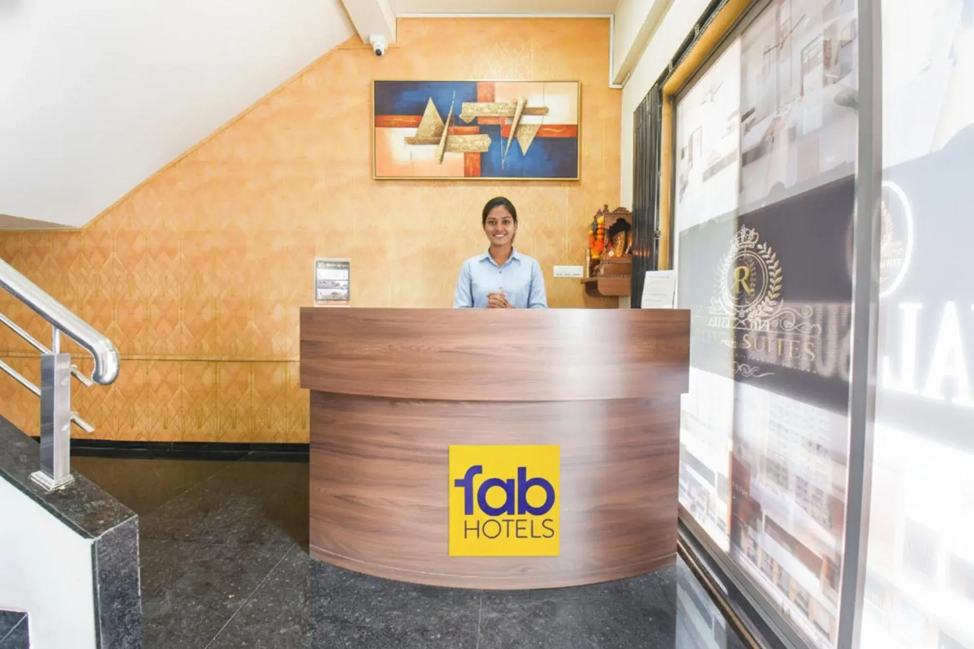 Lobby or reception in FabHotel Royal Suits - Nr Mahadji Shinde Chhatri Lobby or reception in FabHotel Royal Suits - Nr Mahadji Shinde Chhatri