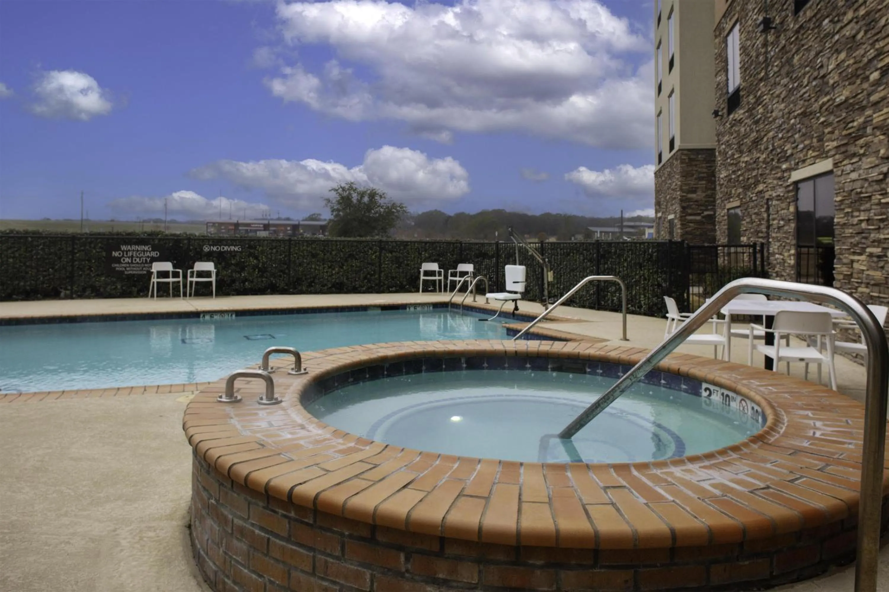 Pool view in Hilton Garden Inn Denison/Sherman/At Texoma Event Center