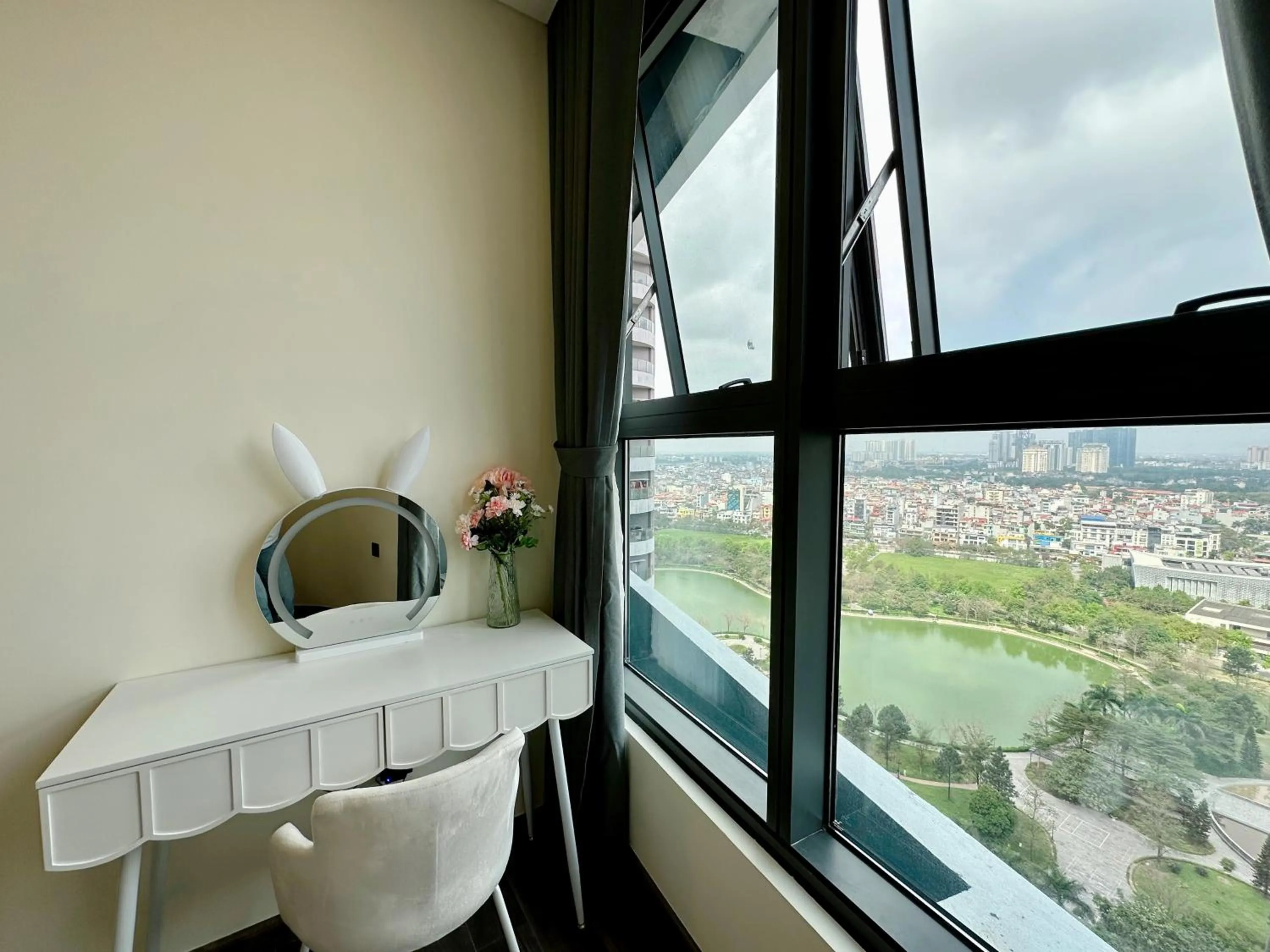 Bedroom in Apartments in Han Jardin Building next West Lake