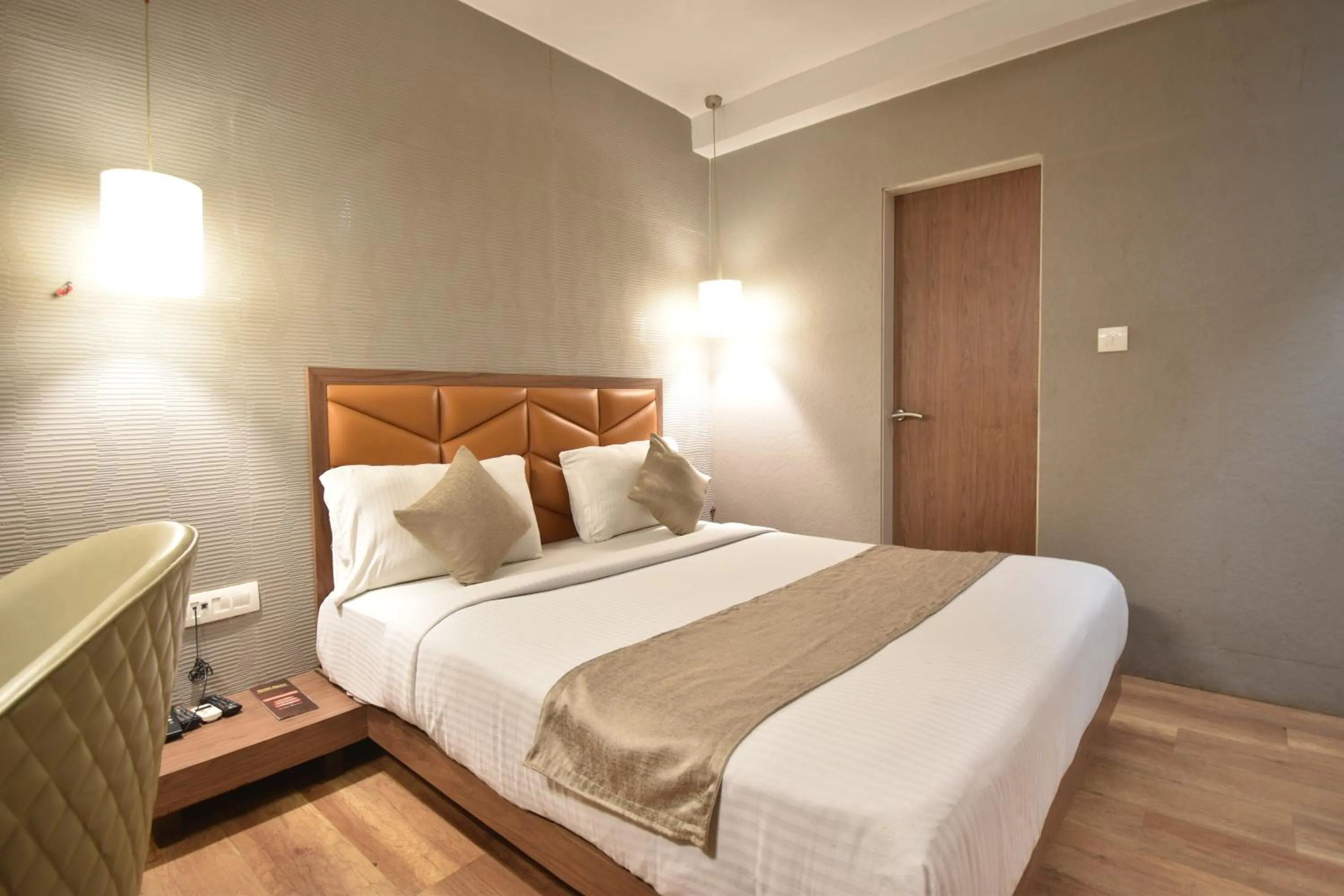 Photo of the whole room, Bed in The Aarya A Smart Business Hotel