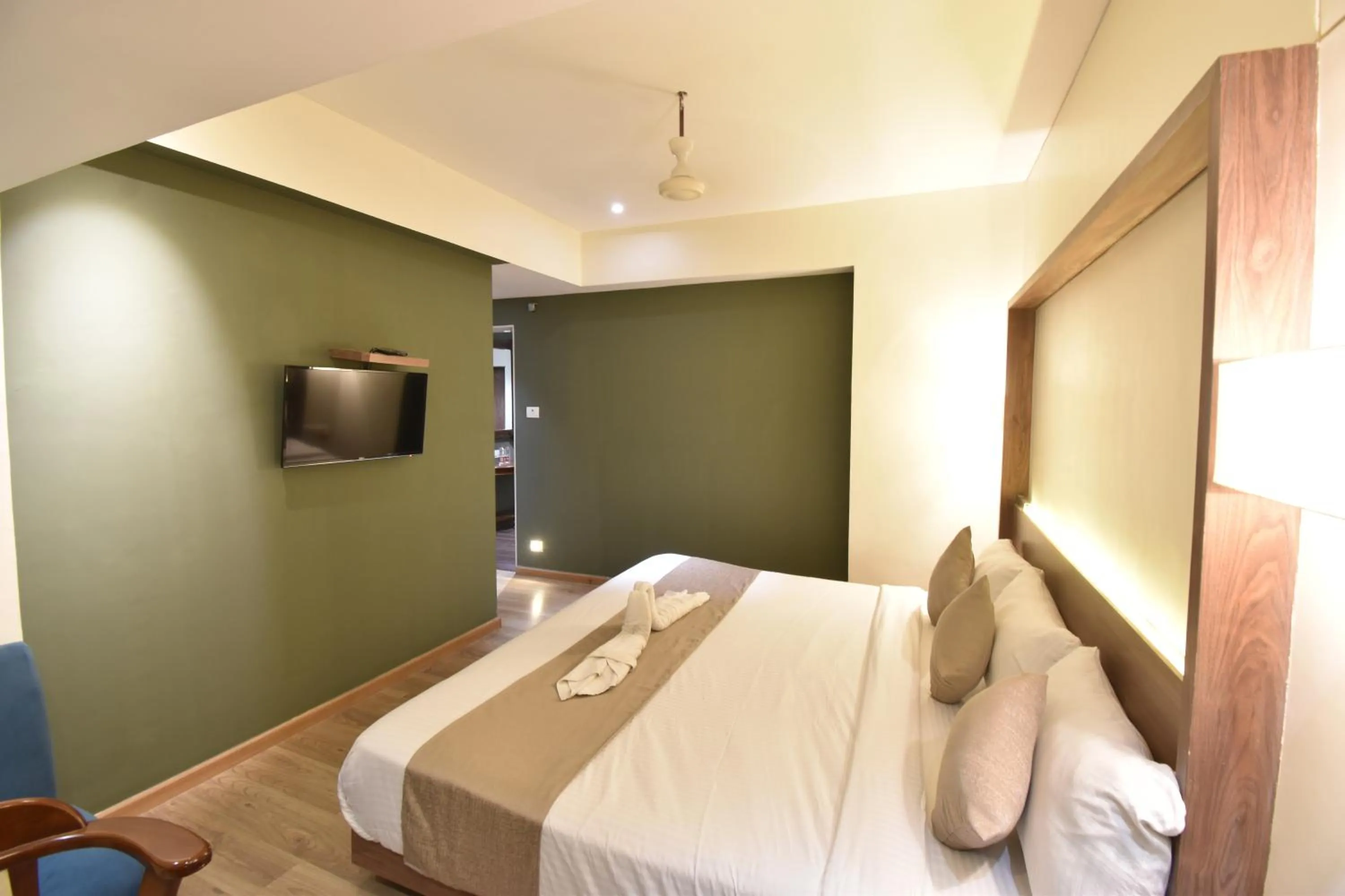 TV and multimedia, Bed in The Aarya A Smart Business Hotel