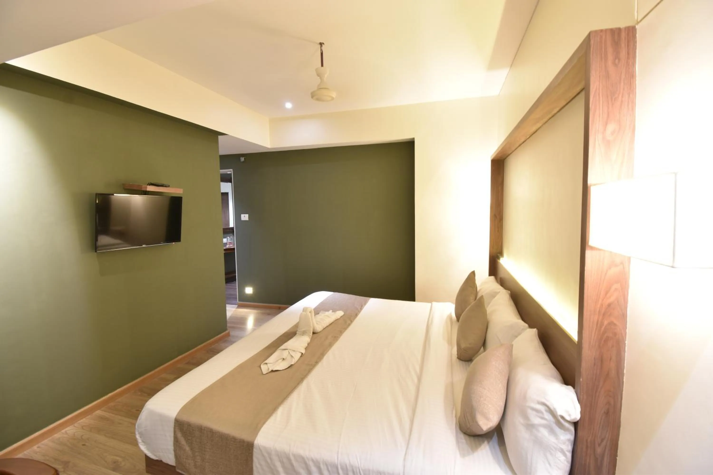 TV and multimedia, Bed in The Aarya A Smart Business Hotel