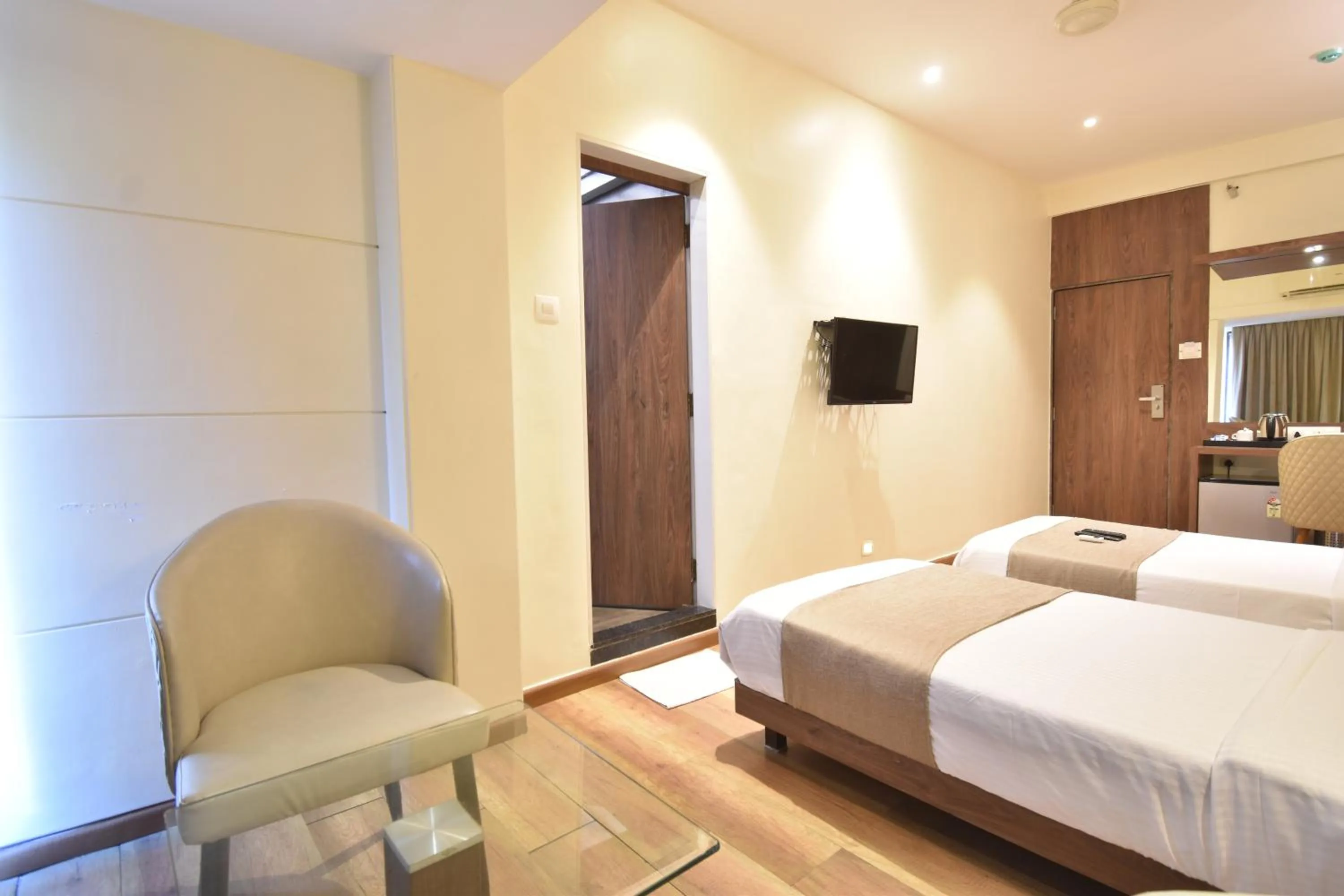 Bedroom, Bed in The Aarya A Smart Business Hotel