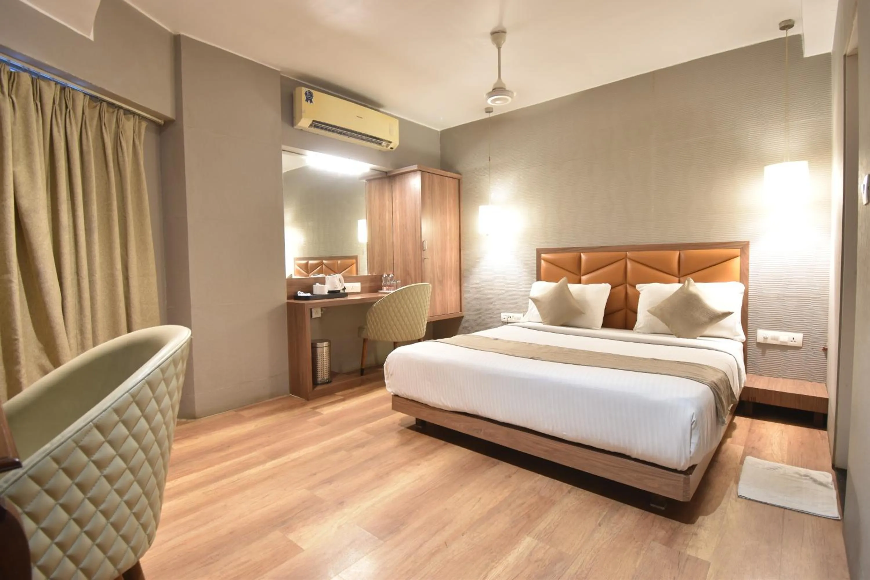 Photo of the whole room, Bed in The Aarya A Smart Business Hotel