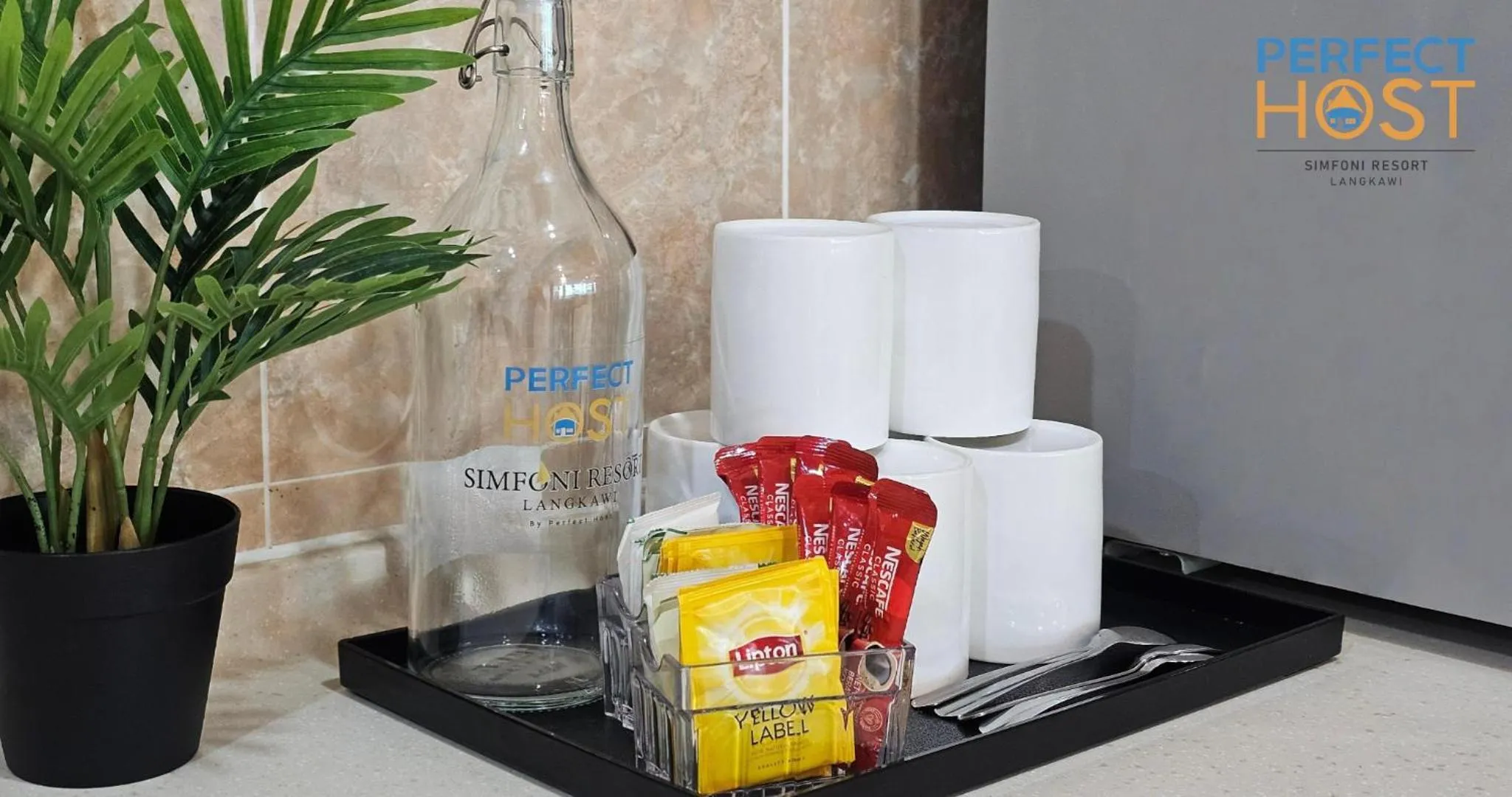 Kitchen or kitchenette in Simfoni Resort Langkawi by Perfect Host