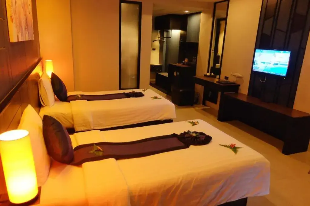 Bed in The Tama Hotel- SHA Plus Bed in The Tama Hotel- SHA Plus