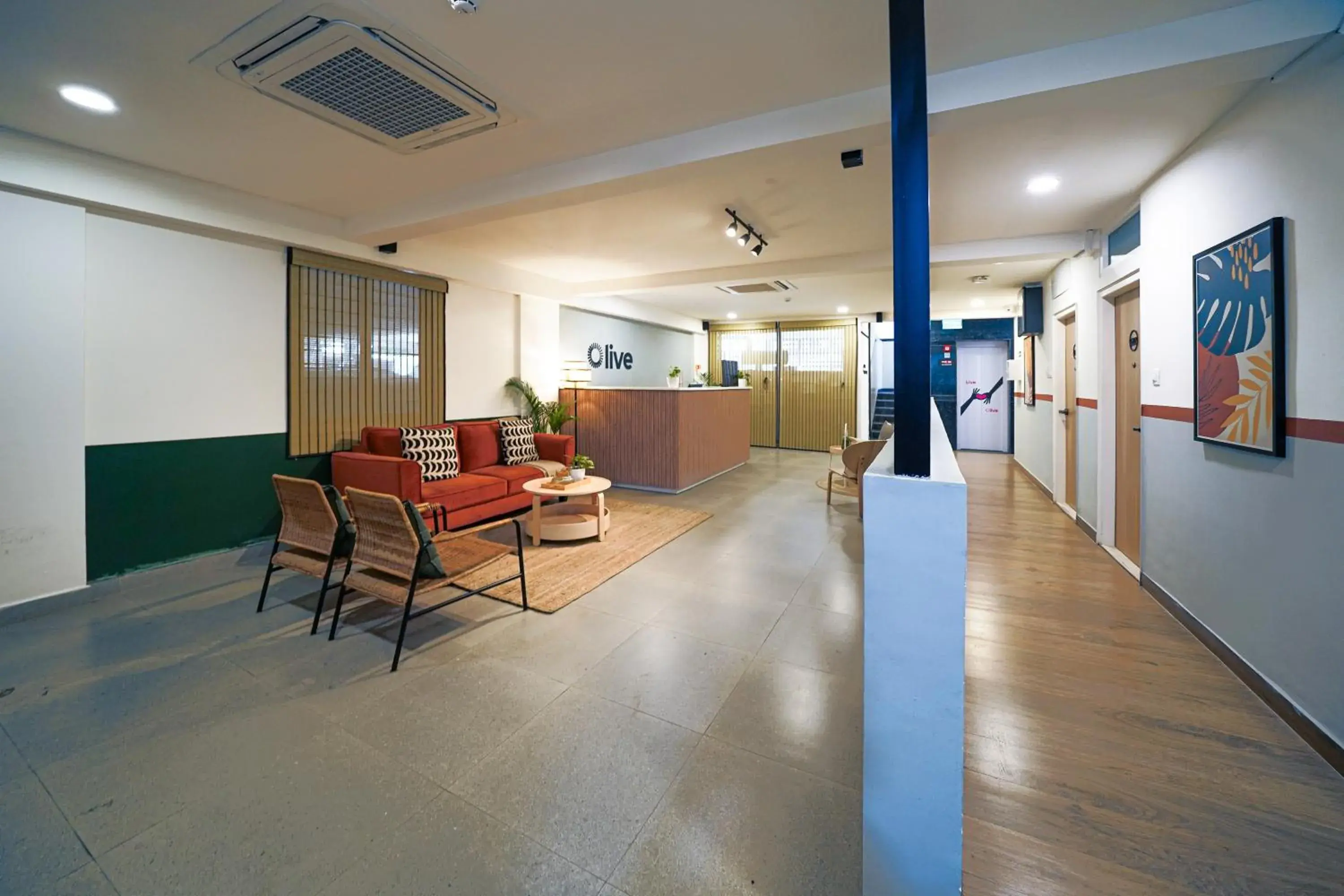 Lobby or reception in Olive Zip Koramangala 4th Block by Embassy Group Lobby or reception in Olive Zip Koramangala 4th Block by Embassy Group