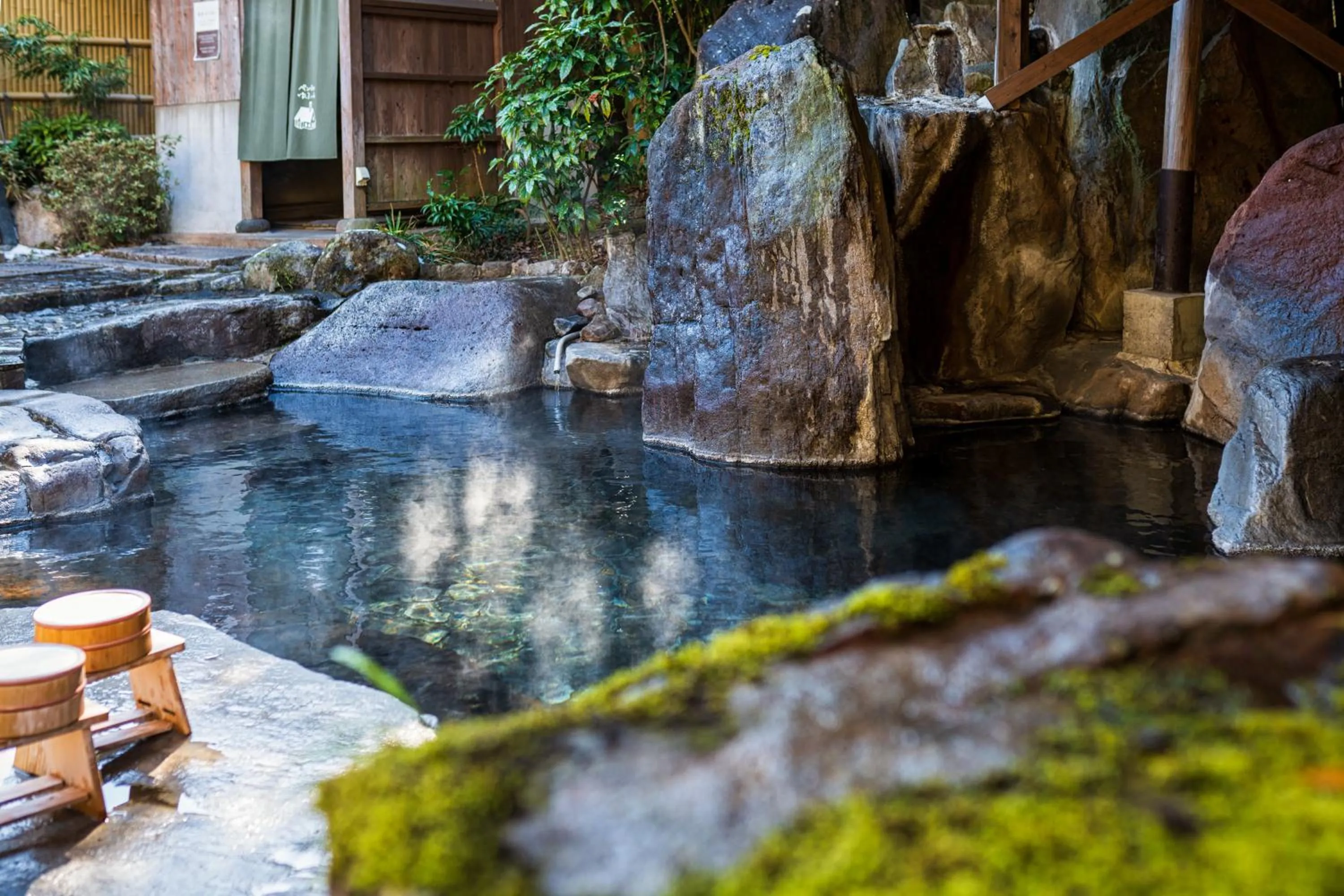 Open Air Bath in Pension Yufuin
