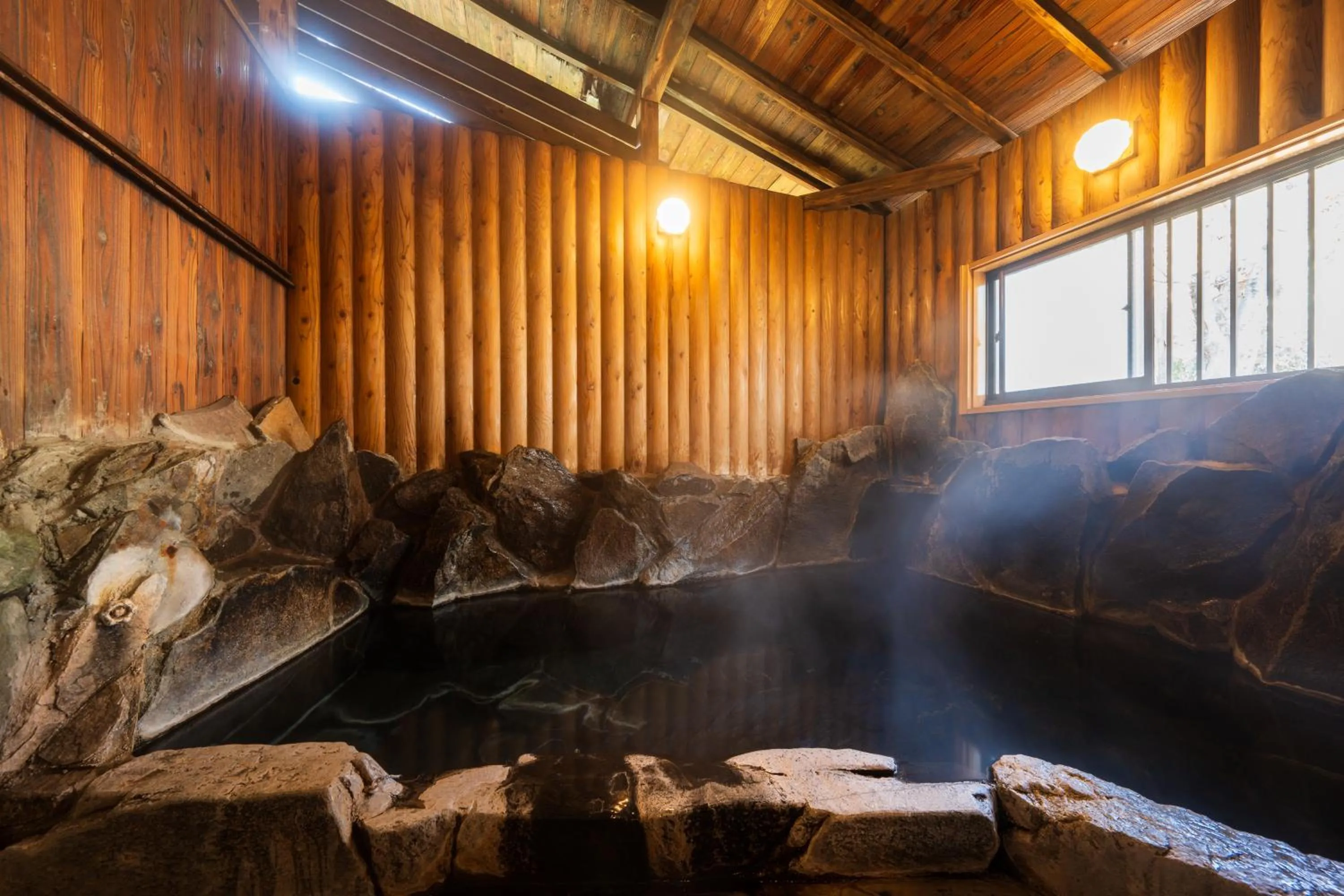Hot Spring Bath in Pension Yufuin