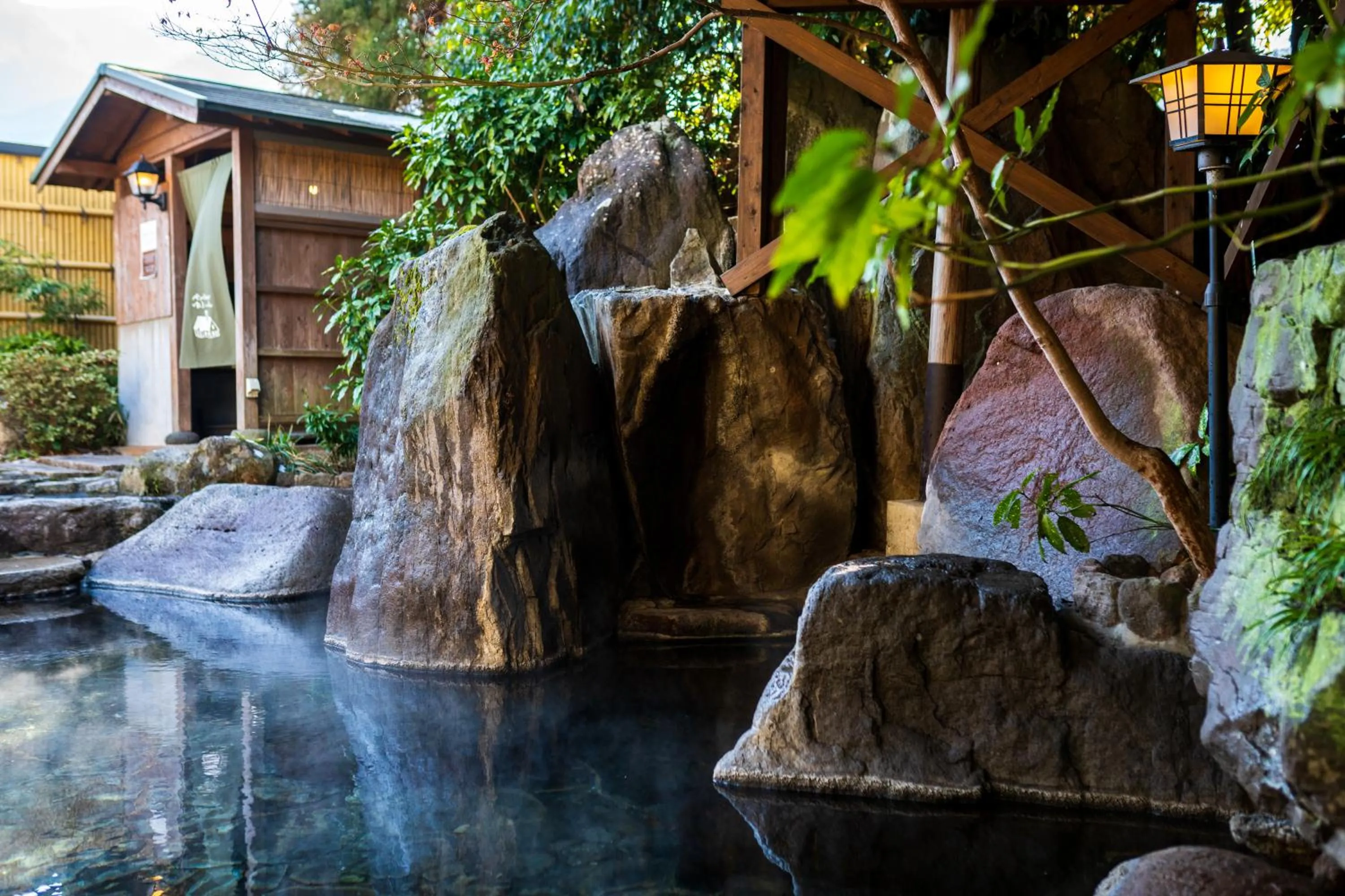 Open Air Bath in Pension Yufuin