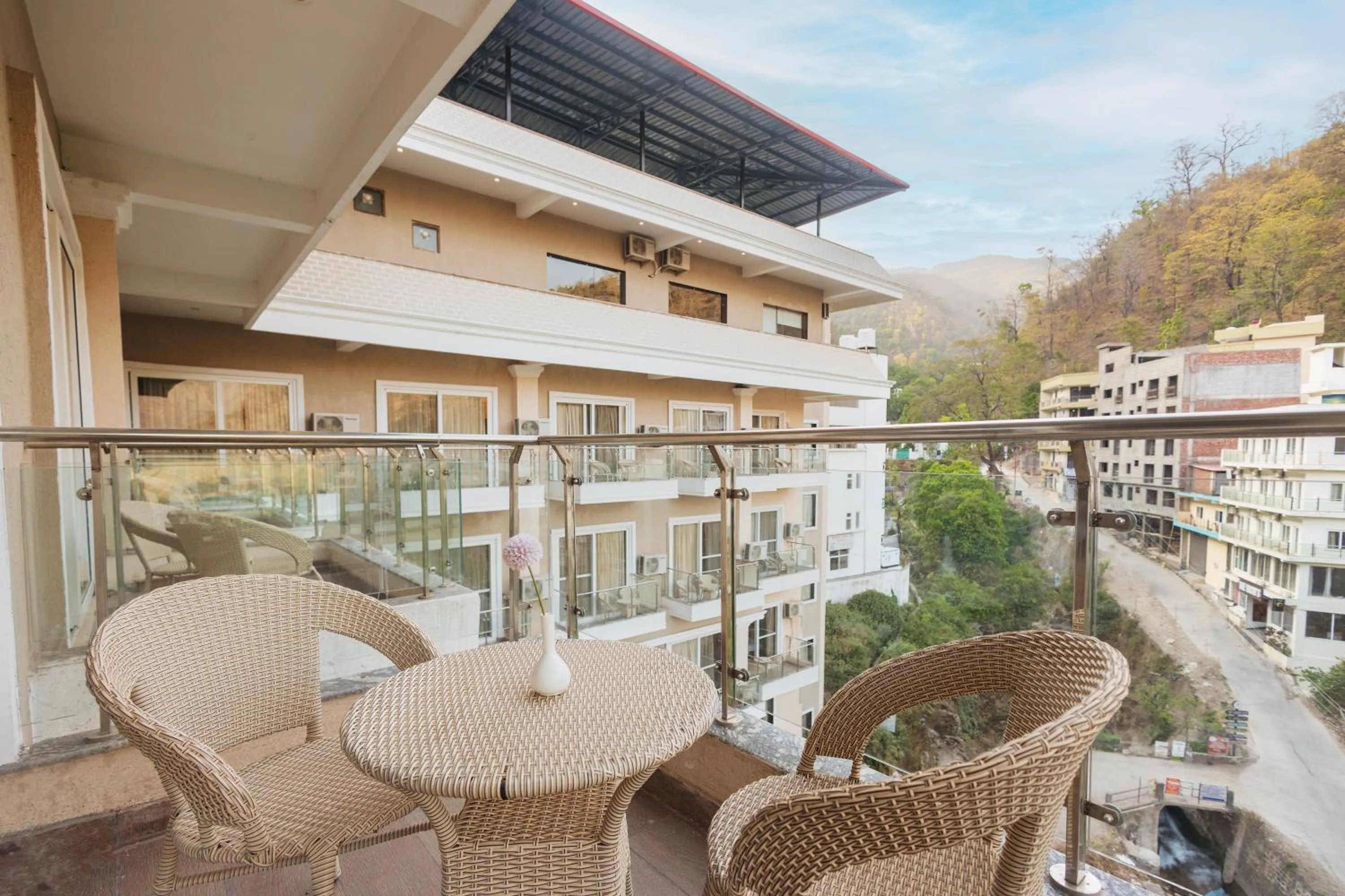 Balcony/Terrace in Stone Wood Hotel, Rishikesh