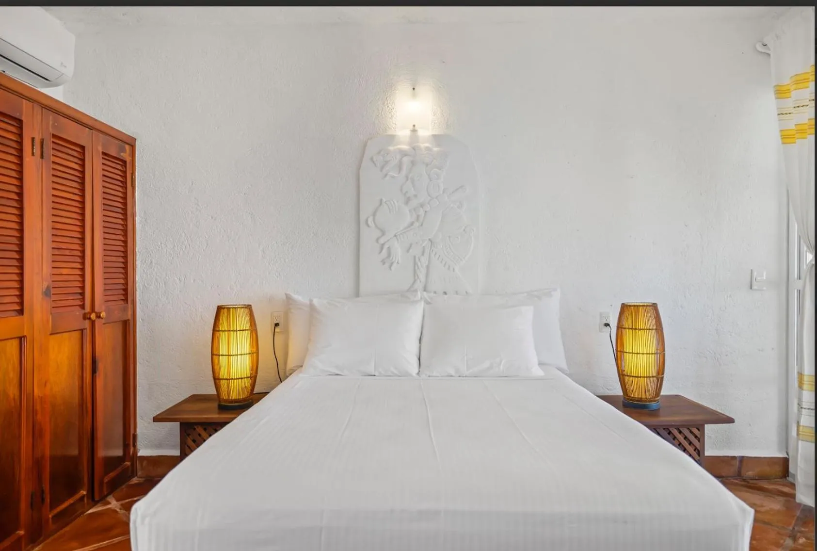 Bed in Casa Cenote Hotel