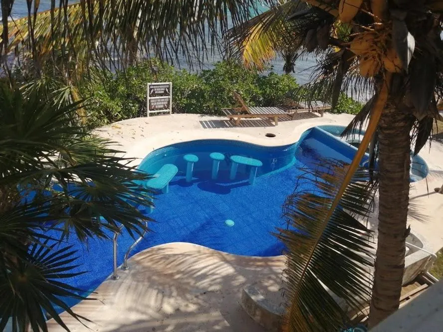 Pool view in Casa Cenote Hotel