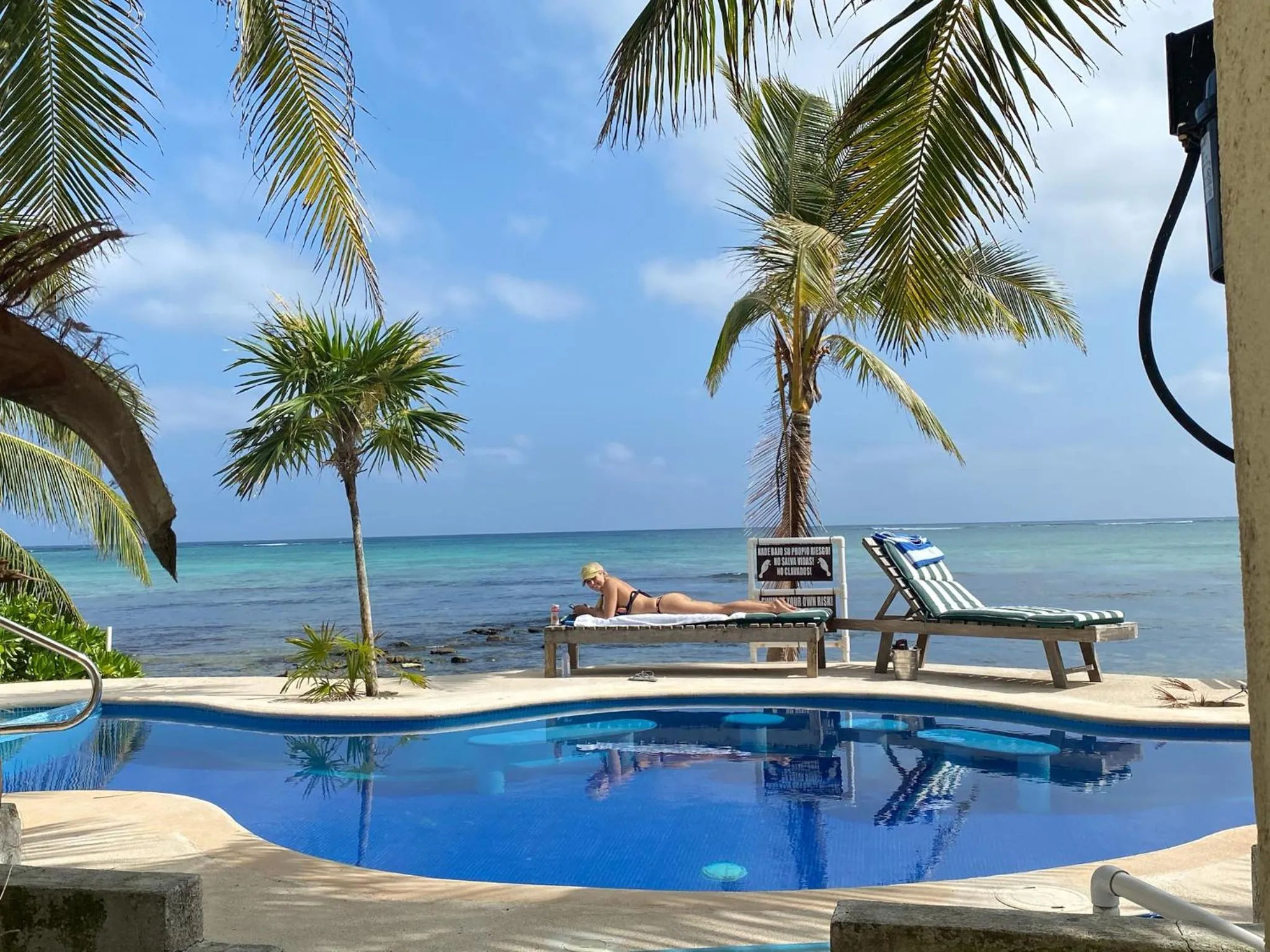 Pool view in Casa Cenote Hotel