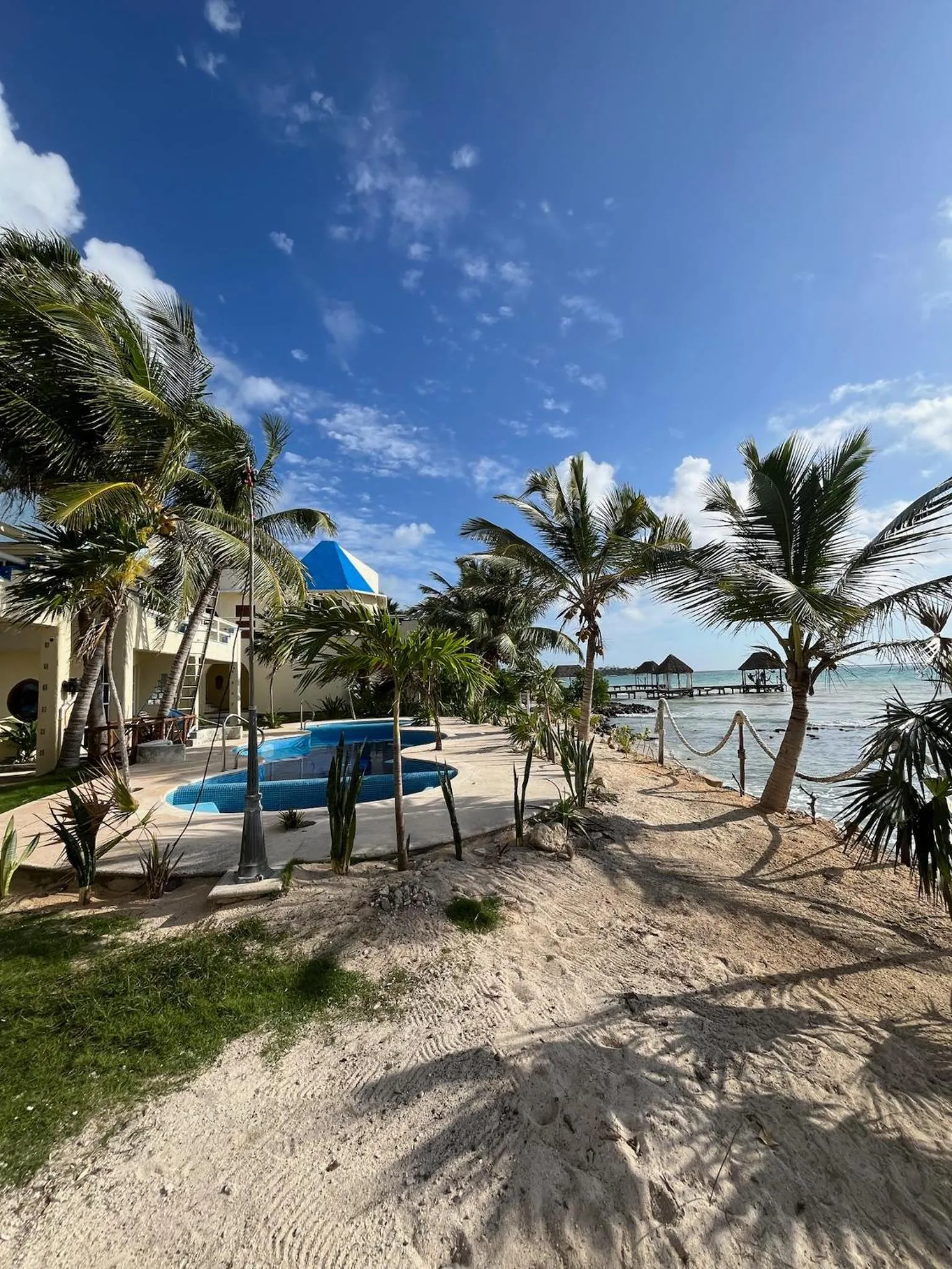 Pool view in Casa Cenote Hotel