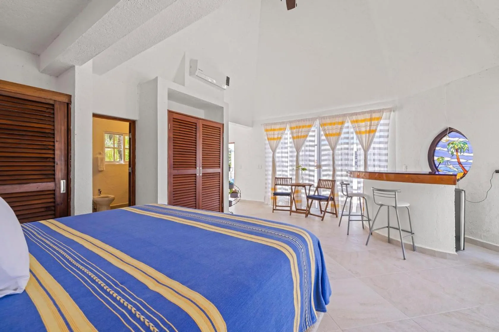 Bed in Casa Cenote Hotel