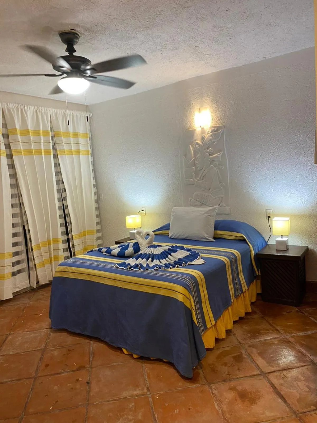 Bed in Casa Cenote Hotel