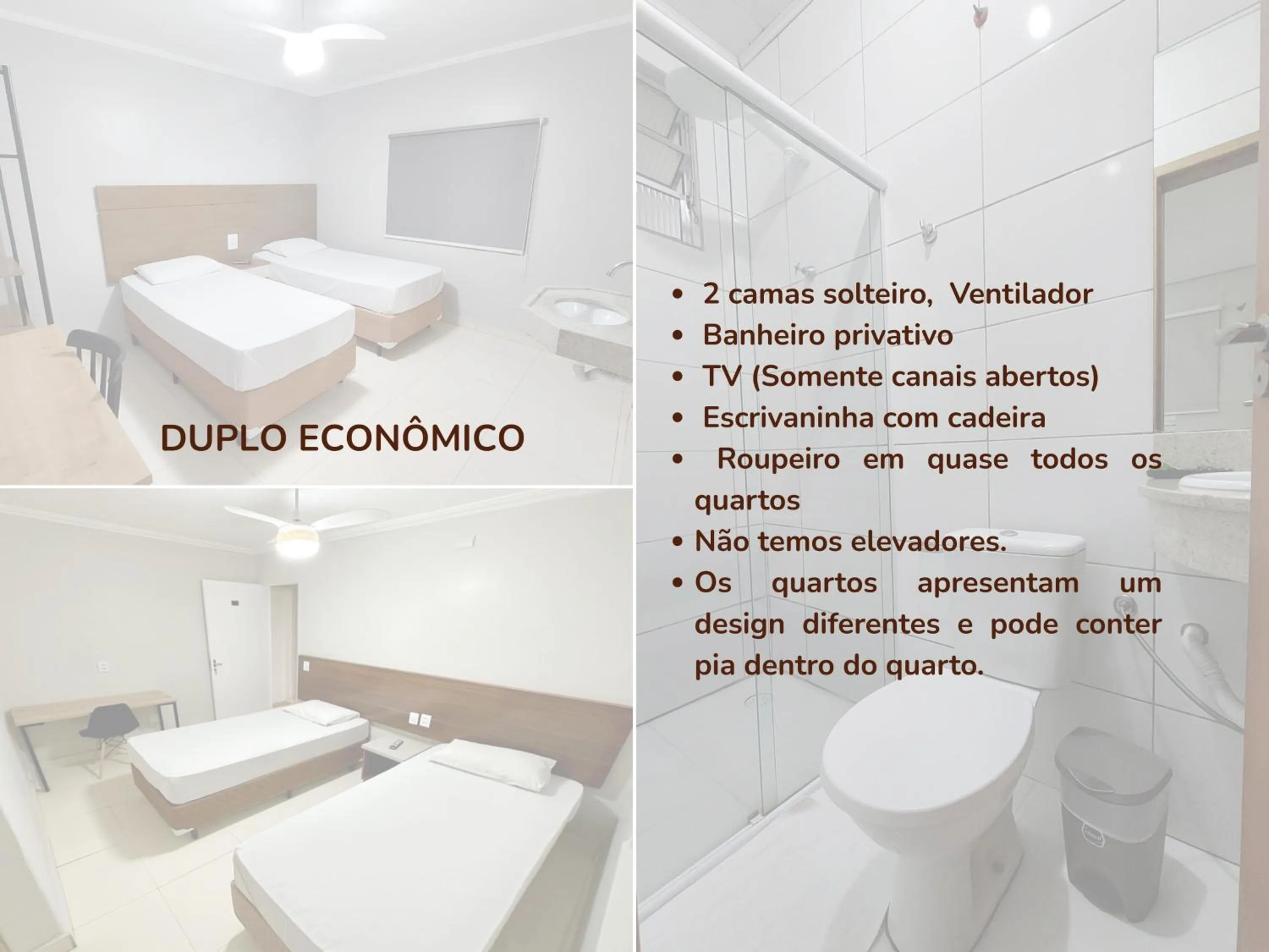 Budget Double Room with fan in HLN Hotel - Expo - Anhembi