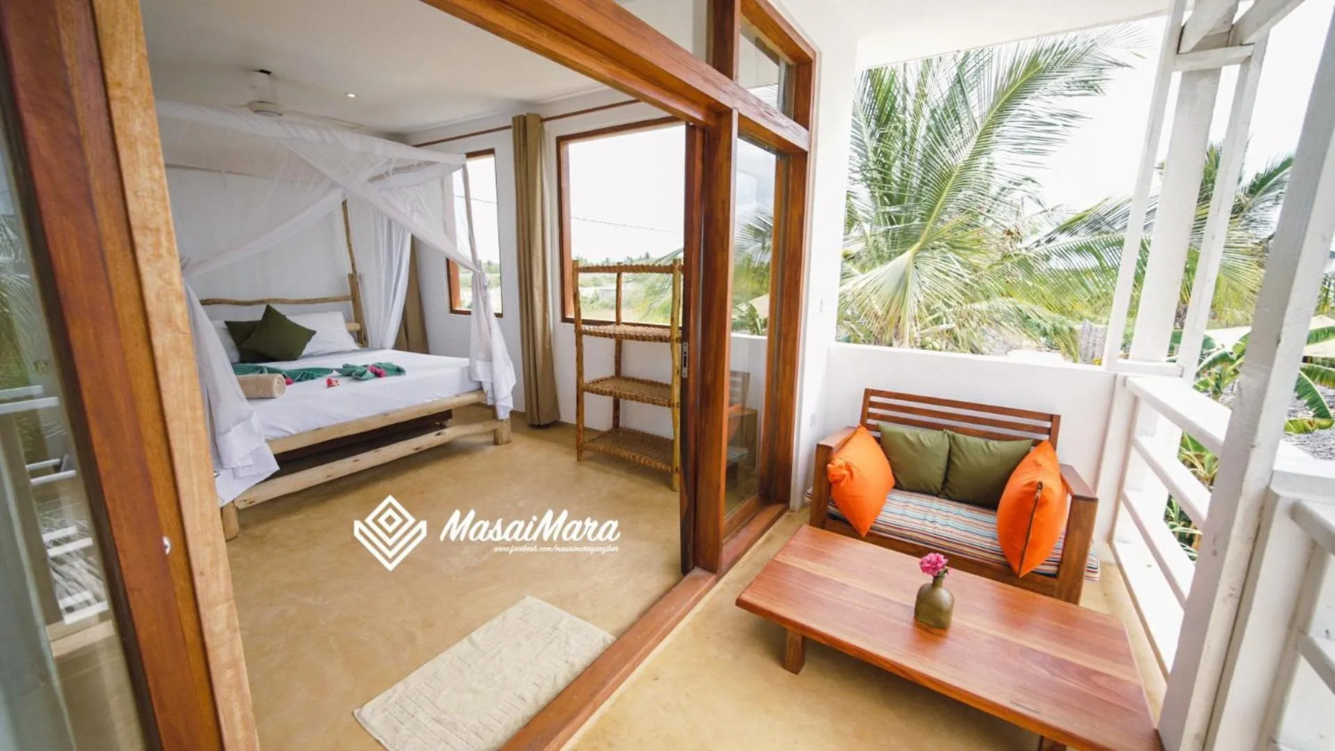 Balcony/Terrace, Bed in Masai Mara Zanzibar - Boutique Hotel