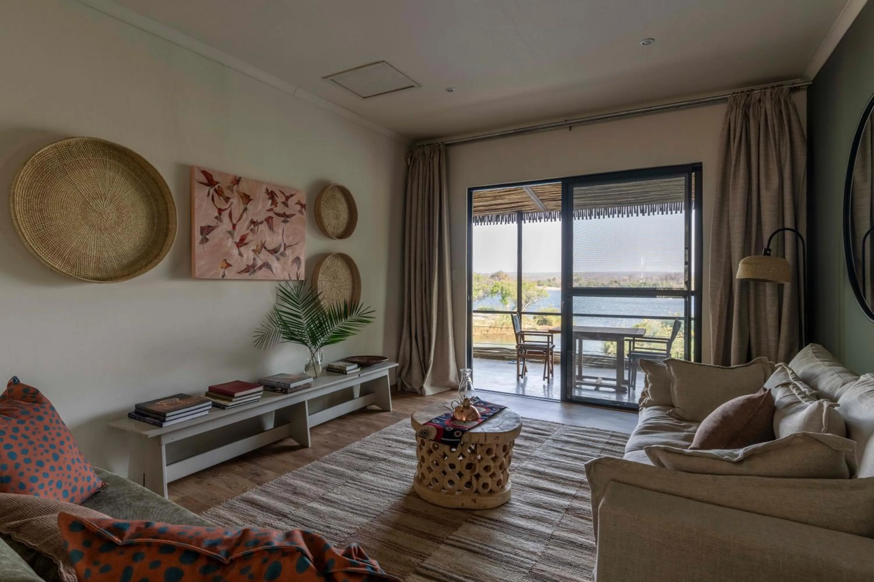 Living room in Zambezi Dusk River Facing-all inclusive-Luxury Accommodation