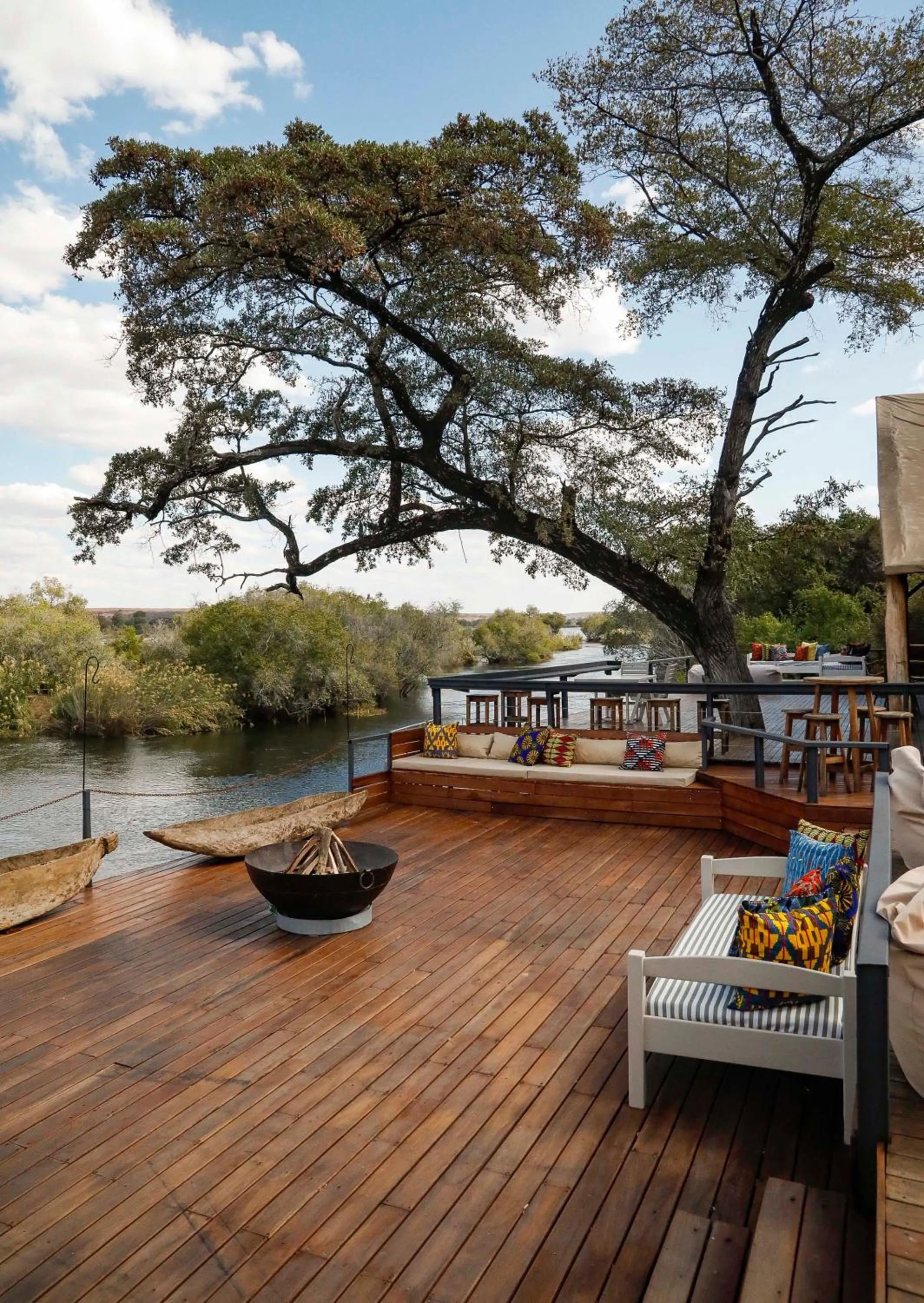 Balcony/Terrace in Zambezi Dusk River Facing-all inclusive-Luxury Accommodation