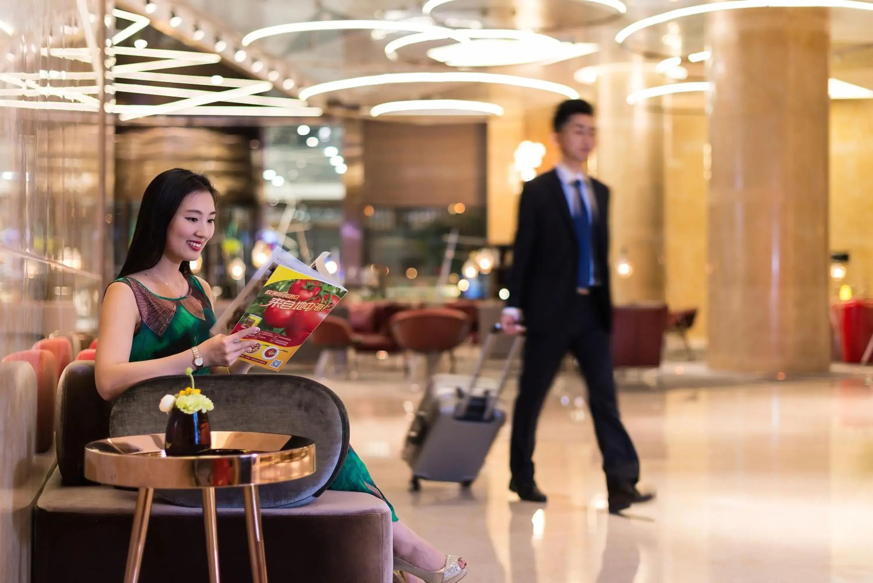 Lobby or reception in Pullman Nanjing Lukou Airport Lobby or reception in Pullman Nanjing Lukou Airport