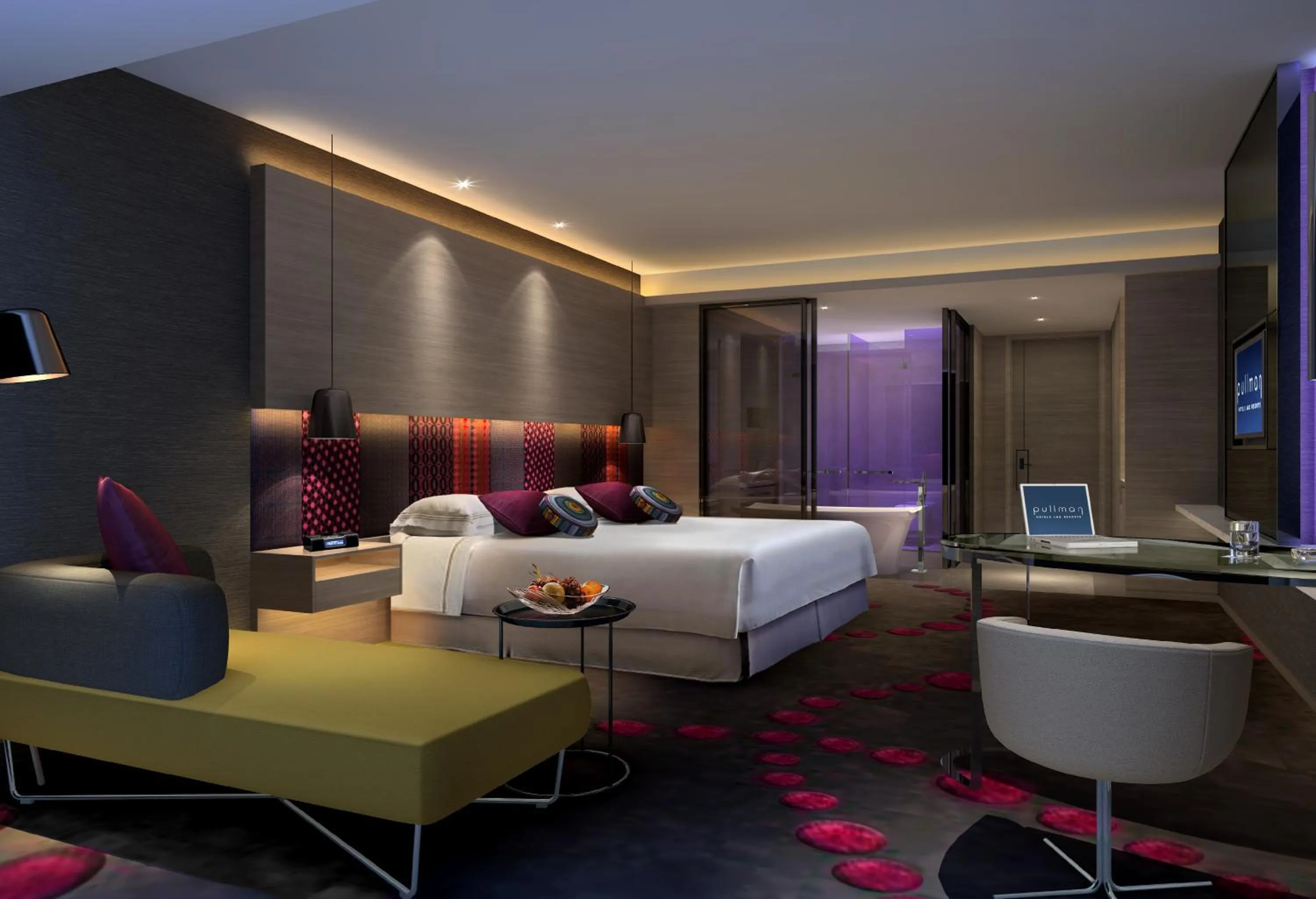 Decorative detail, Bed in Pullman Nanjing Lukou Airport