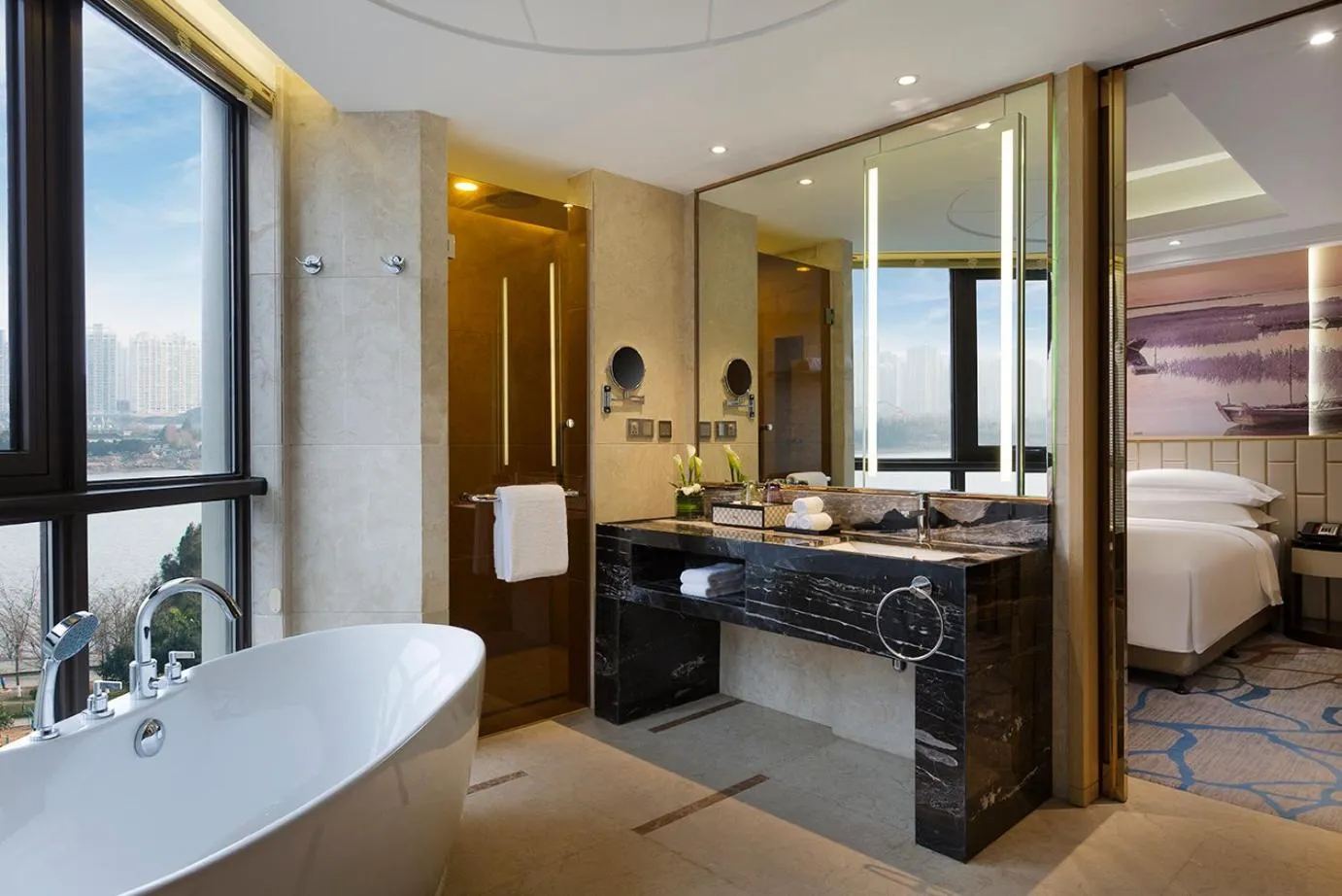 Bathroom, Bed in Pullman Wenzhou