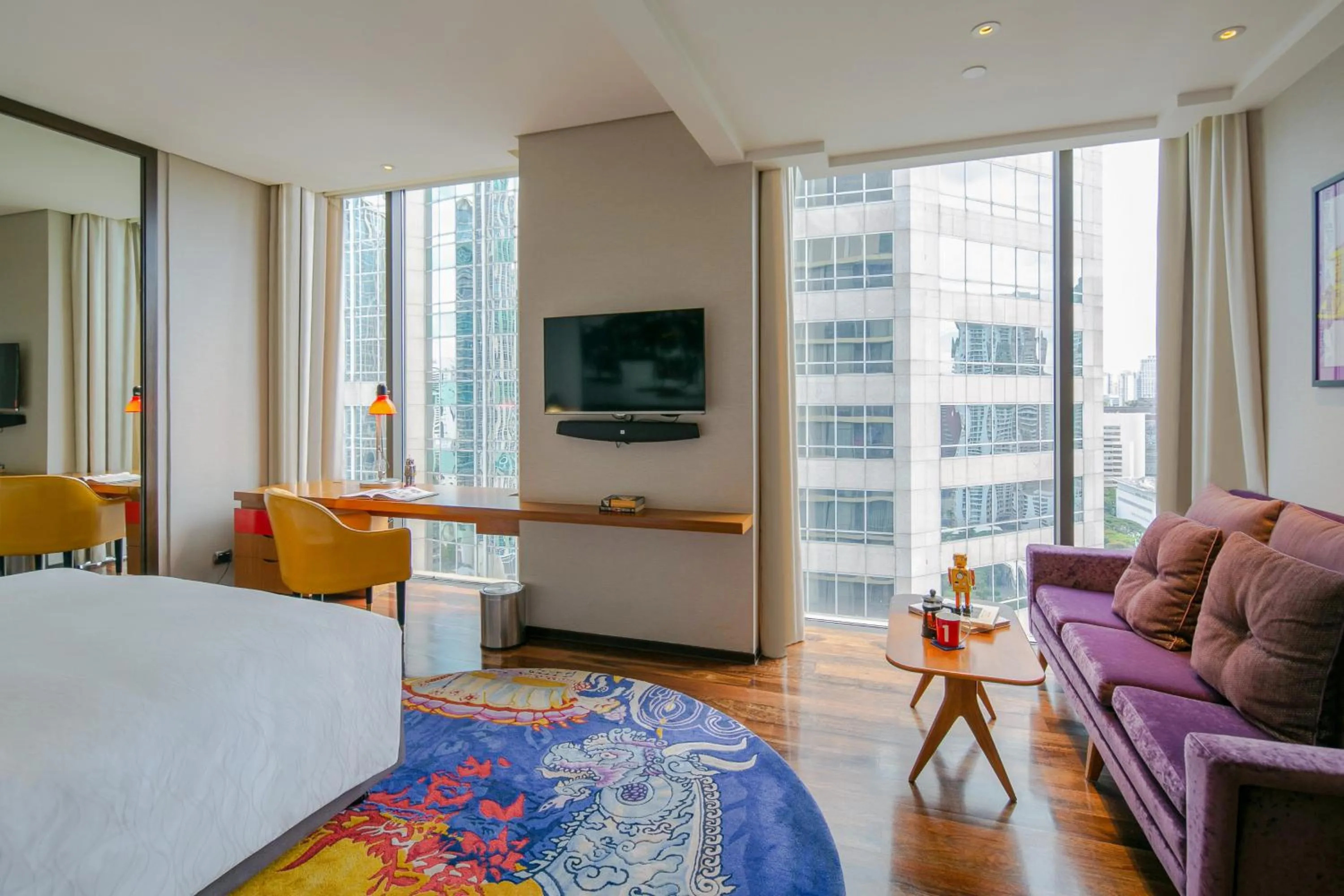 Photo of the whole room, Bed in Hotel Indigo Bangkok Wireless Road by IHG