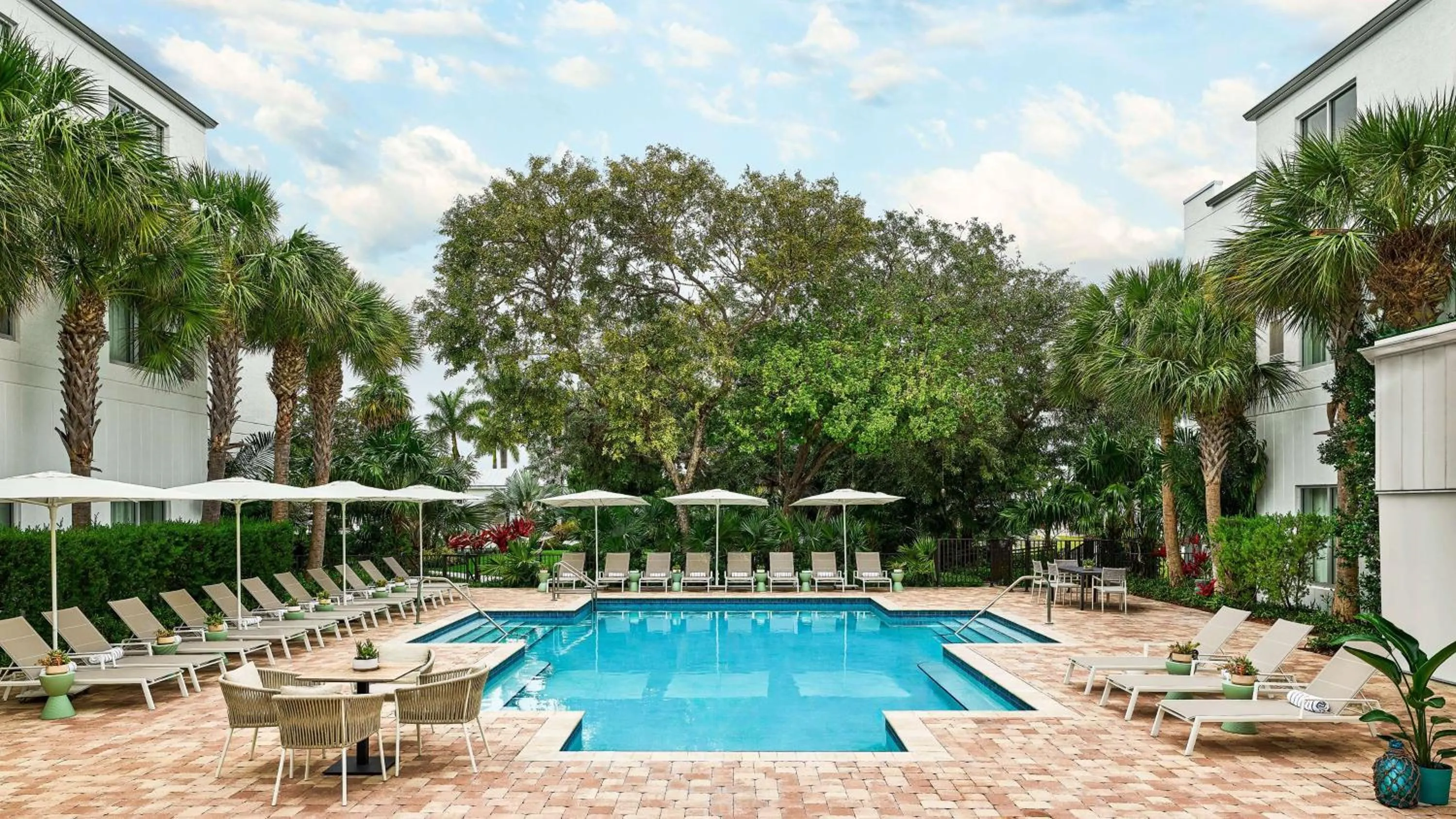 Pool view in Faro Blanco Resort Marathon Florida Keys, Curio by Hilton