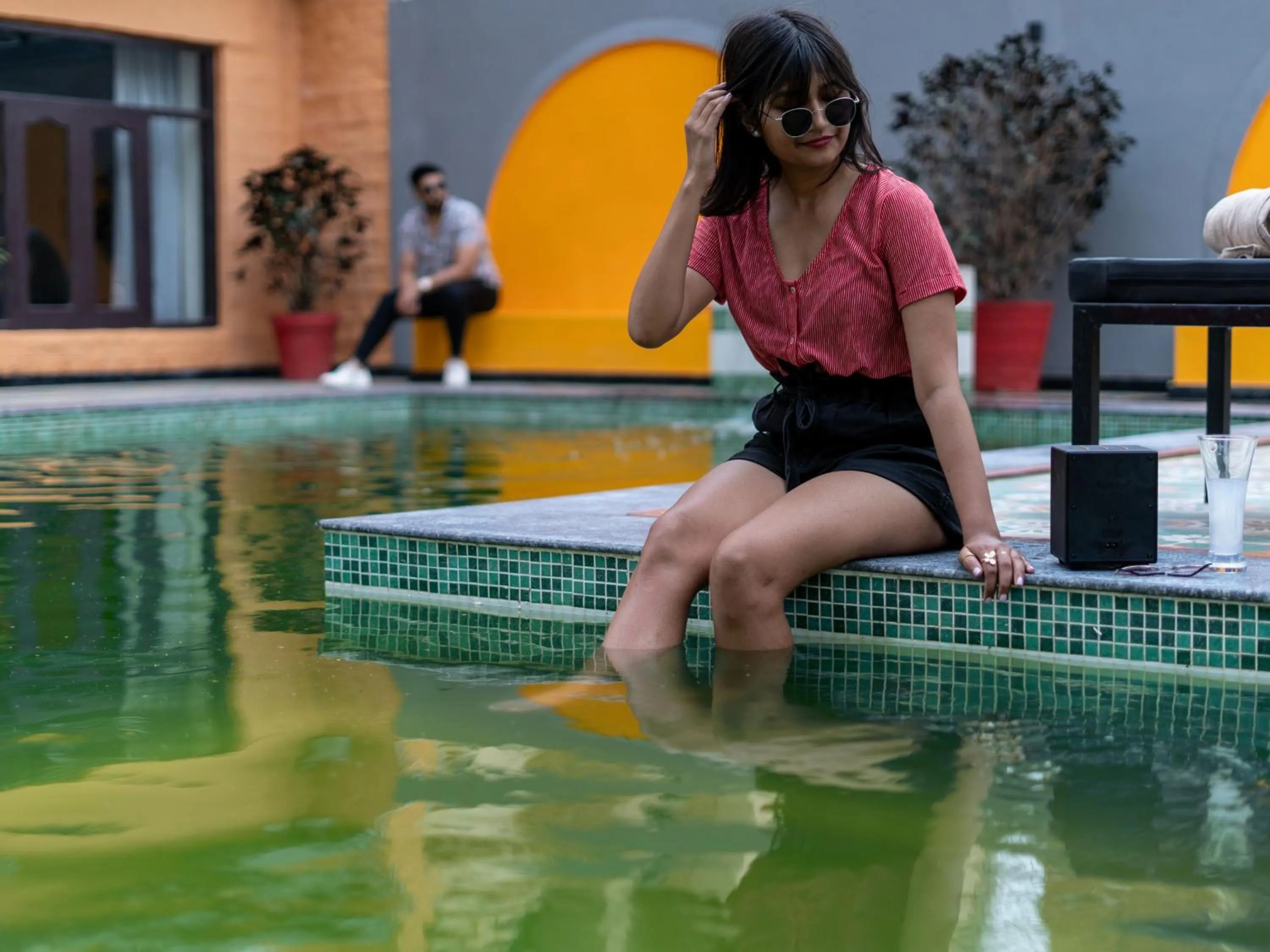 Pool view in The Hosteller Jodhpur