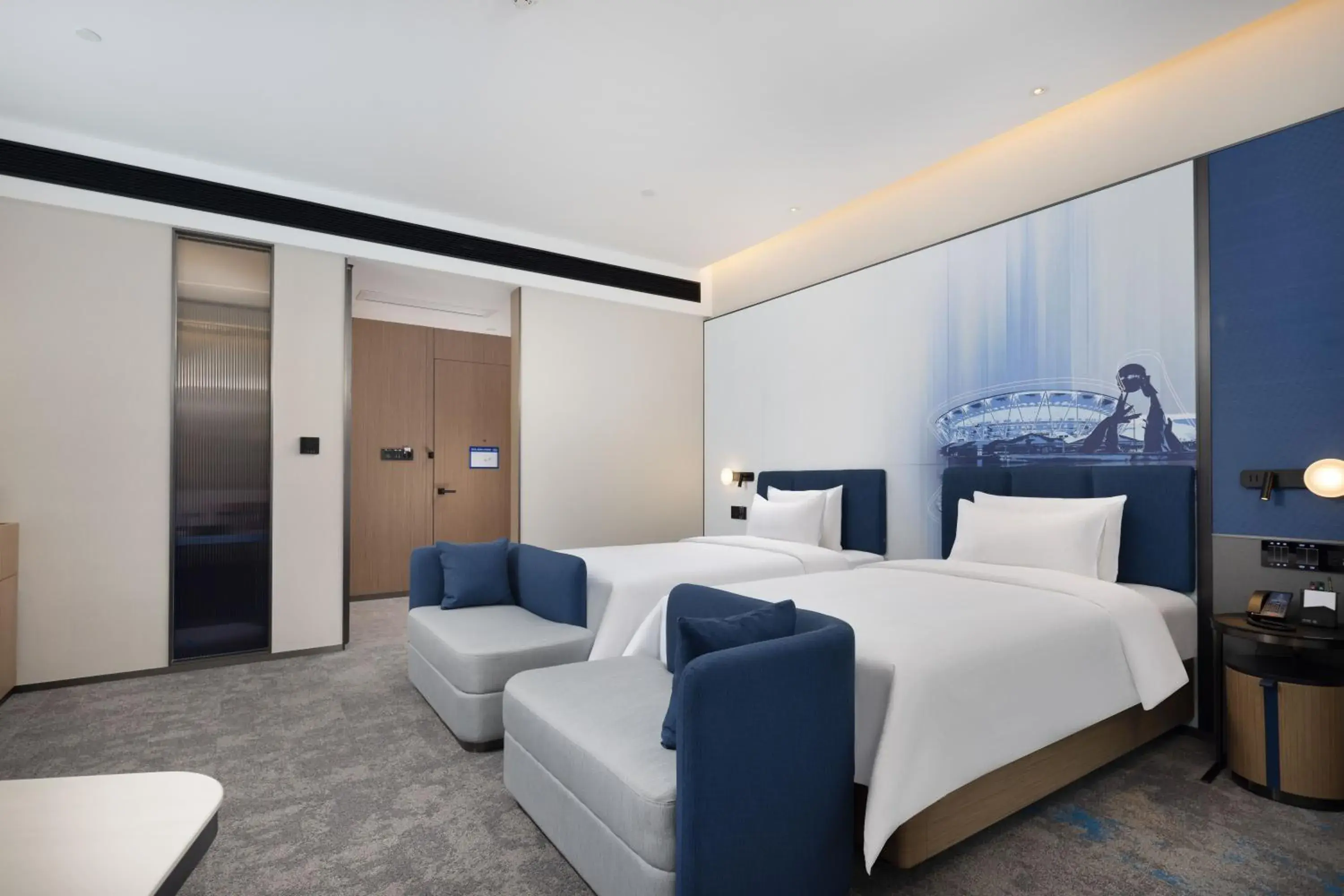 Bed in Hampton by Hilton Dongguan Liaobu Songshan Lake Avenue Bed in Hampton by Hilton Dongguan Liaobu Songshan Lake Avenue