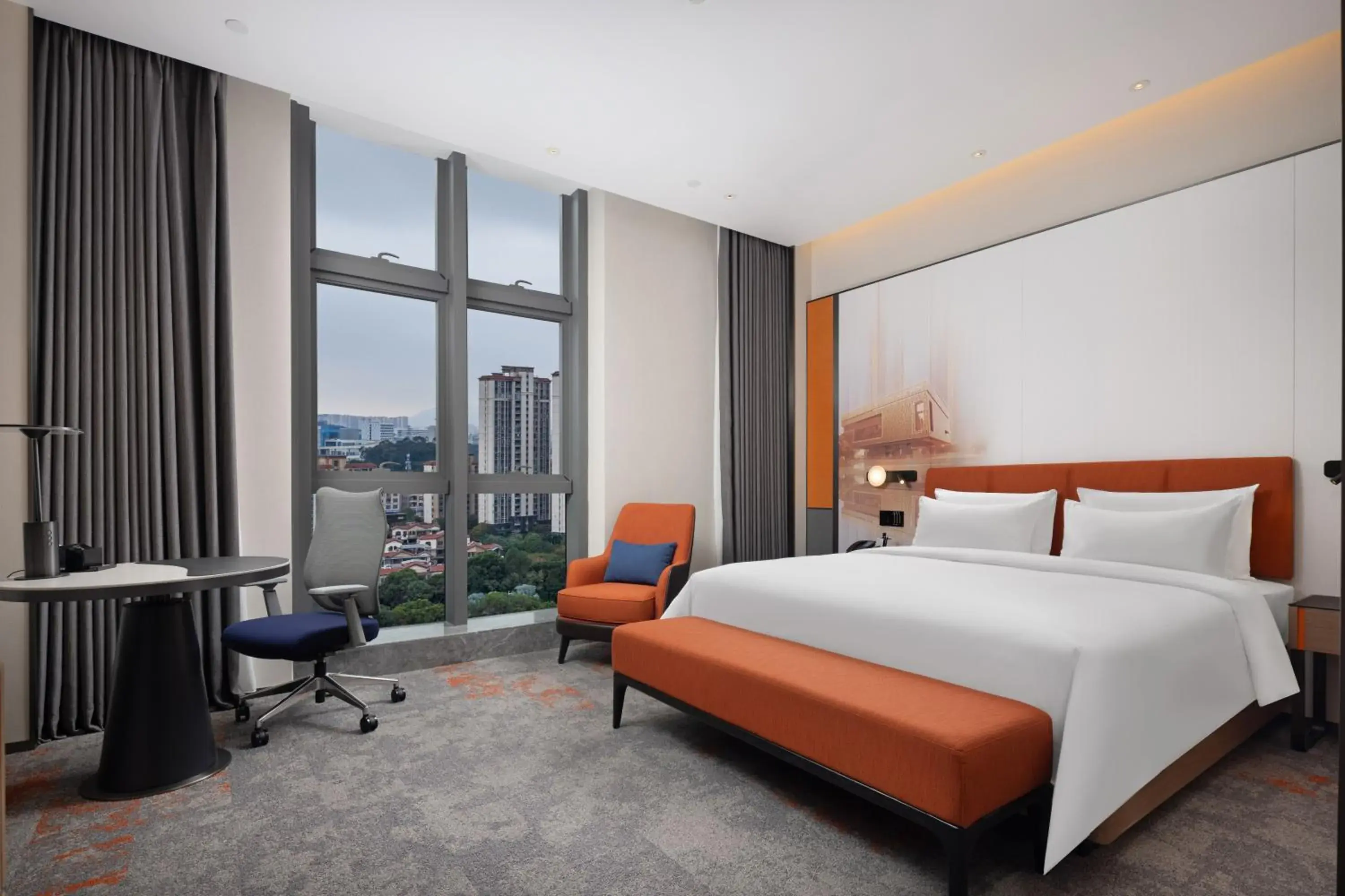 Bed in Hampton by Hilton Dongguan Liaobu Songshan Lake Avenue Bed in Hampton by Hilton Dongguan Liaobu Songshan Lake Avenue