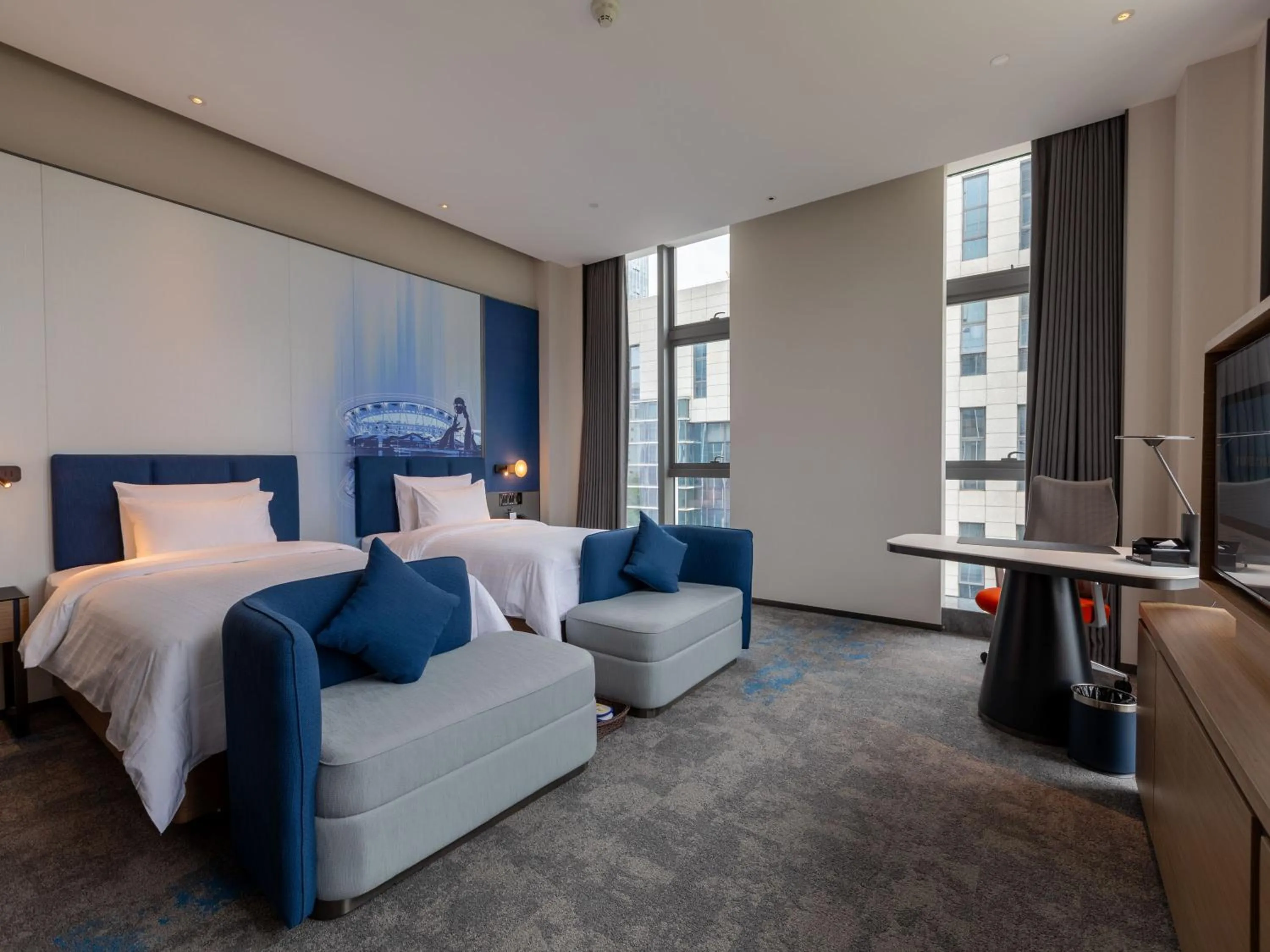 Property building, Bed in Hampton by Hilton Dongguan Liaobu Songshan Lake Avenue