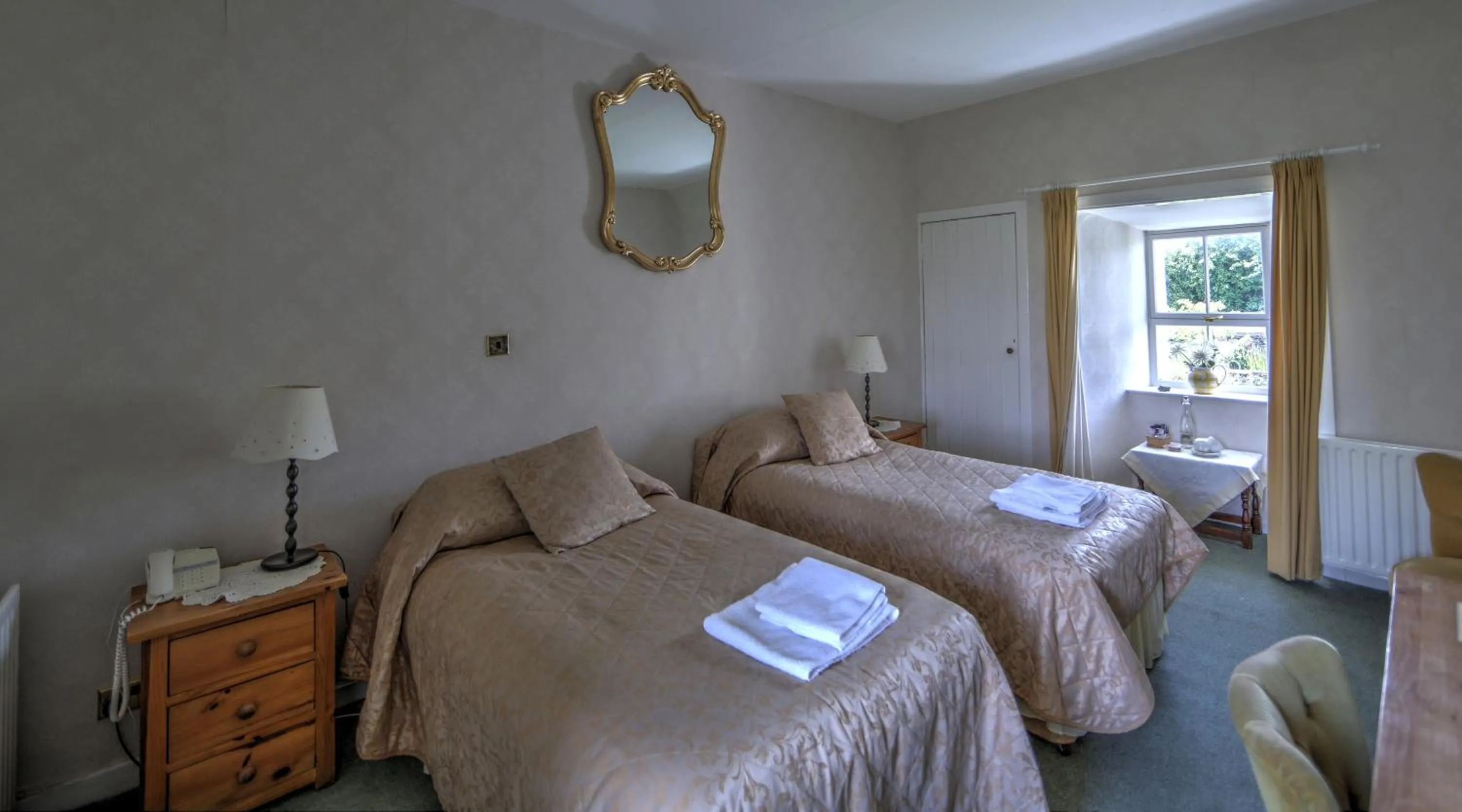 Decorative detail, Bed in Busta House Hotel