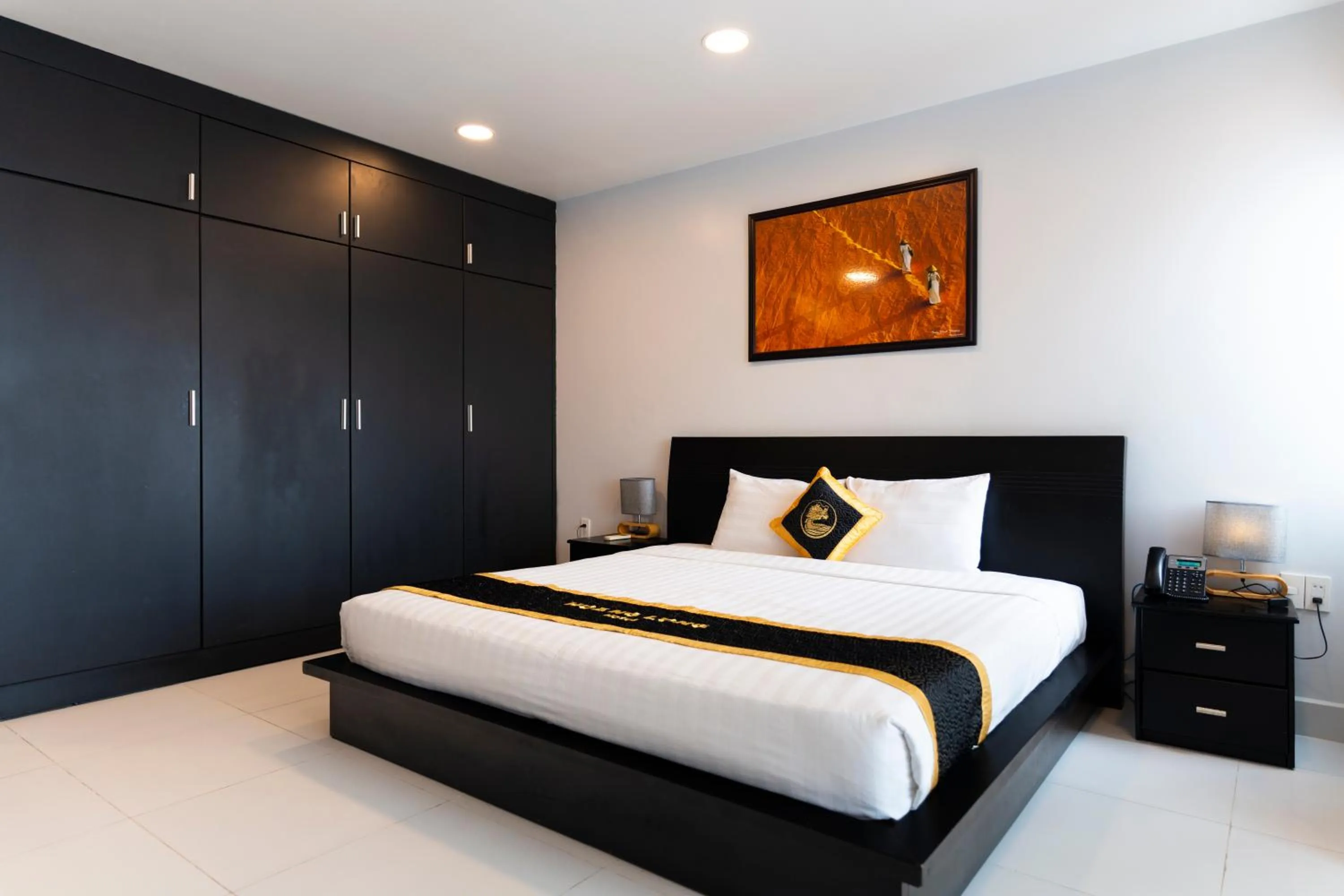 Bed in Hoang Long Hotel Phan Thiết