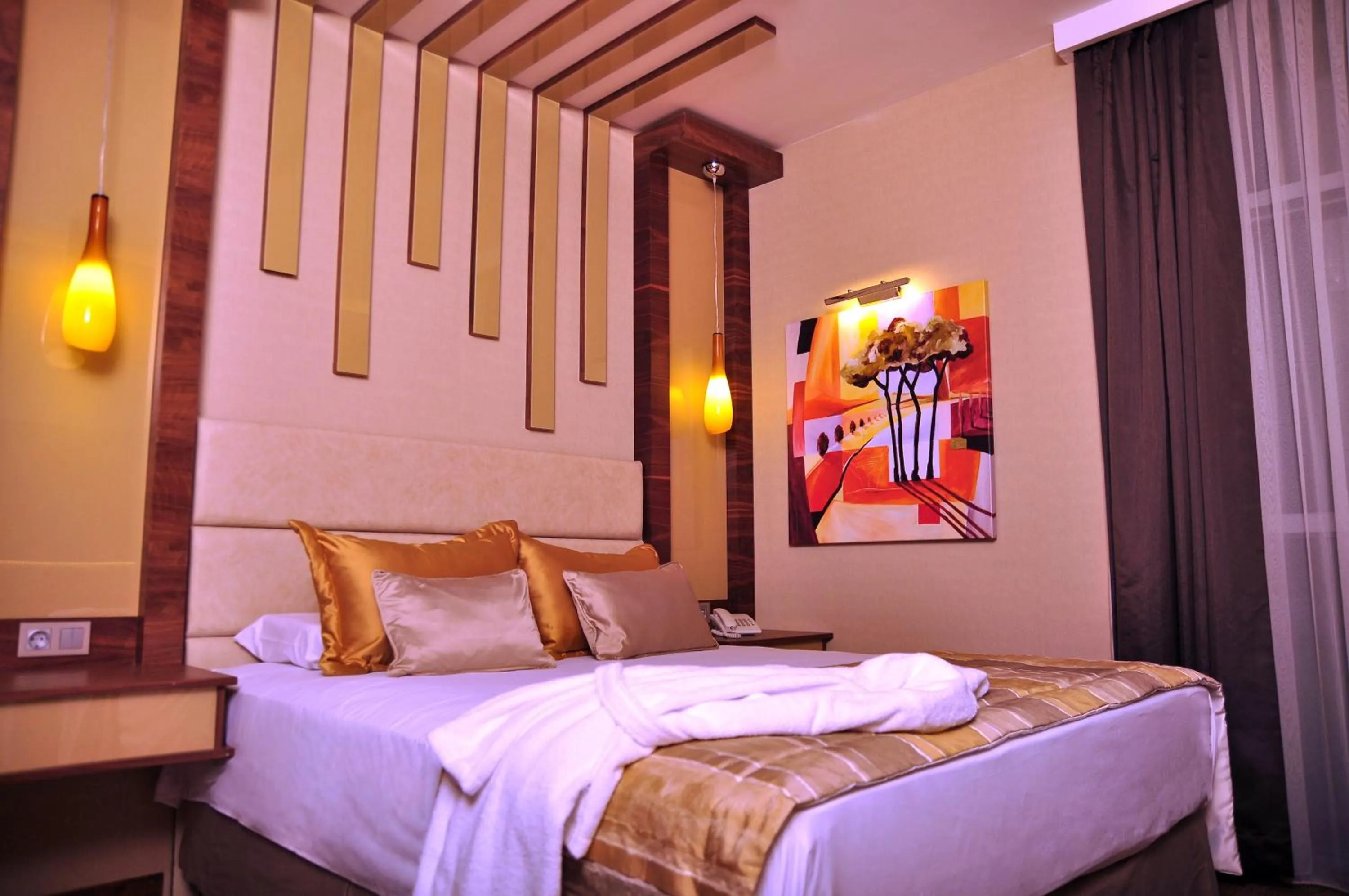 People, Bed in Avin Hotel