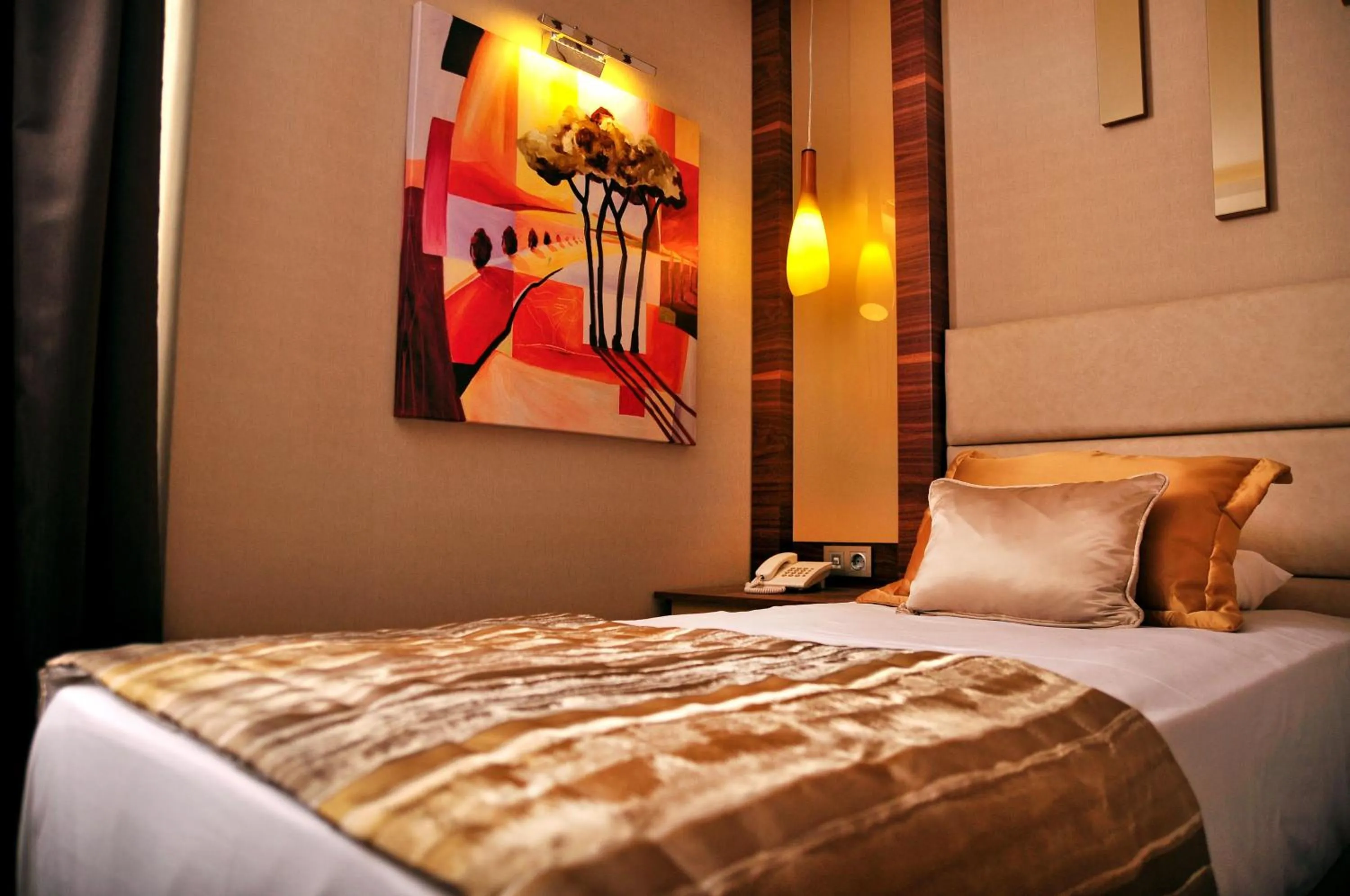 Decorative detail, Bed in Avin Hotel