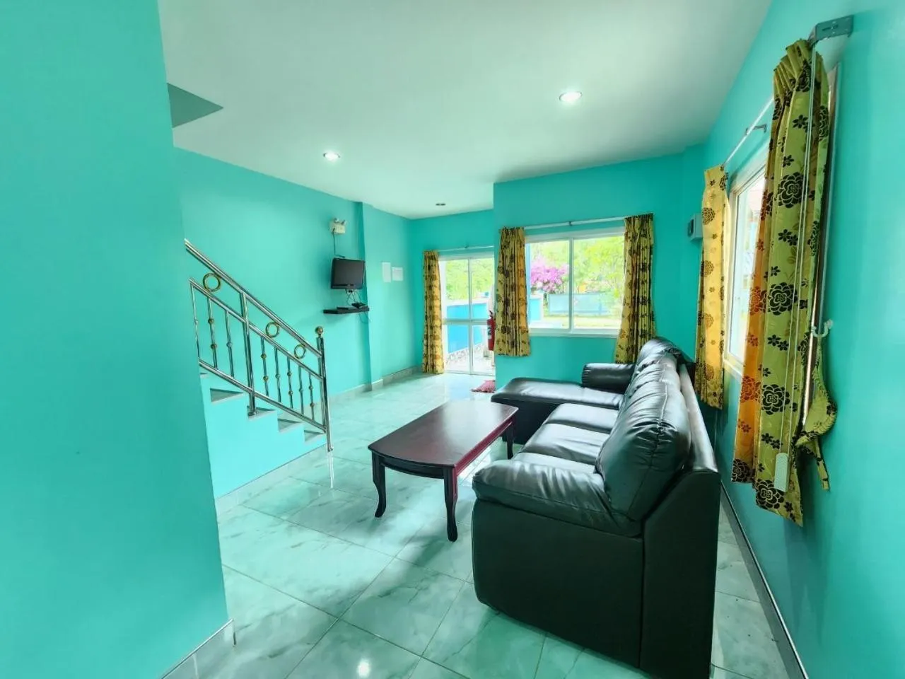 Living room in Blue Beach Bungalow