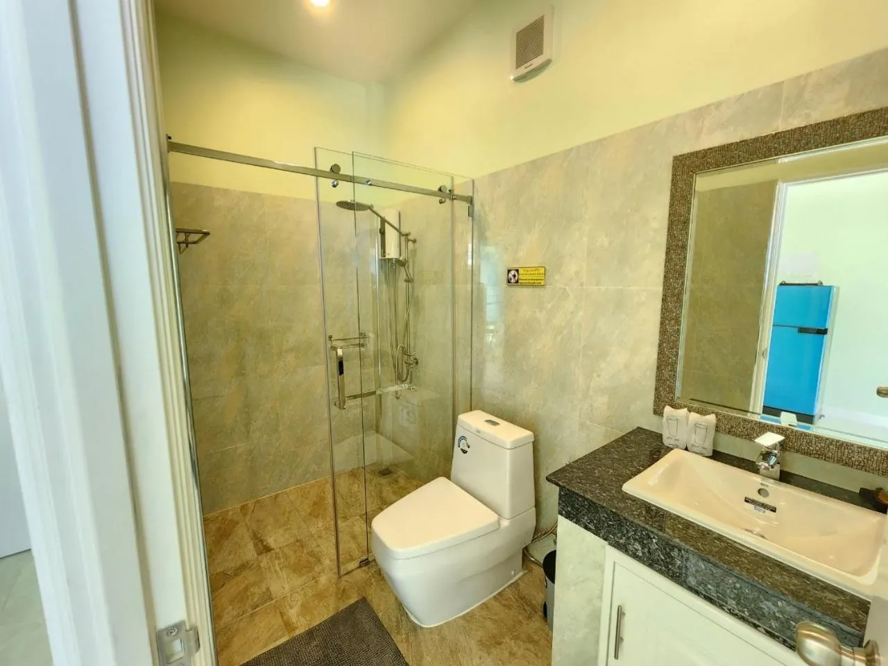 Shower in Blue Beach Bungalow