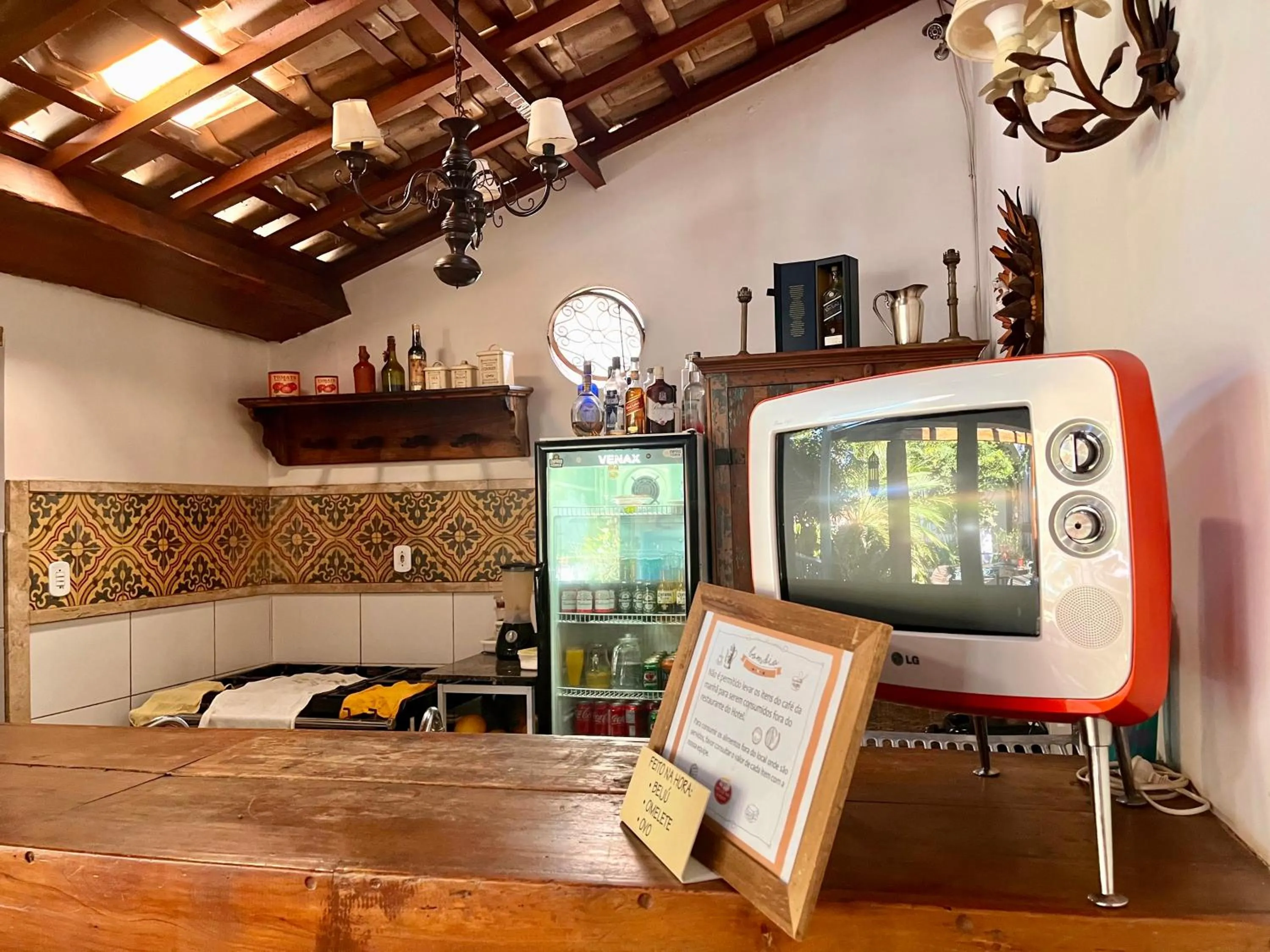 Kitchen or kitchenette in Hotel Vila Nova do Príncipe