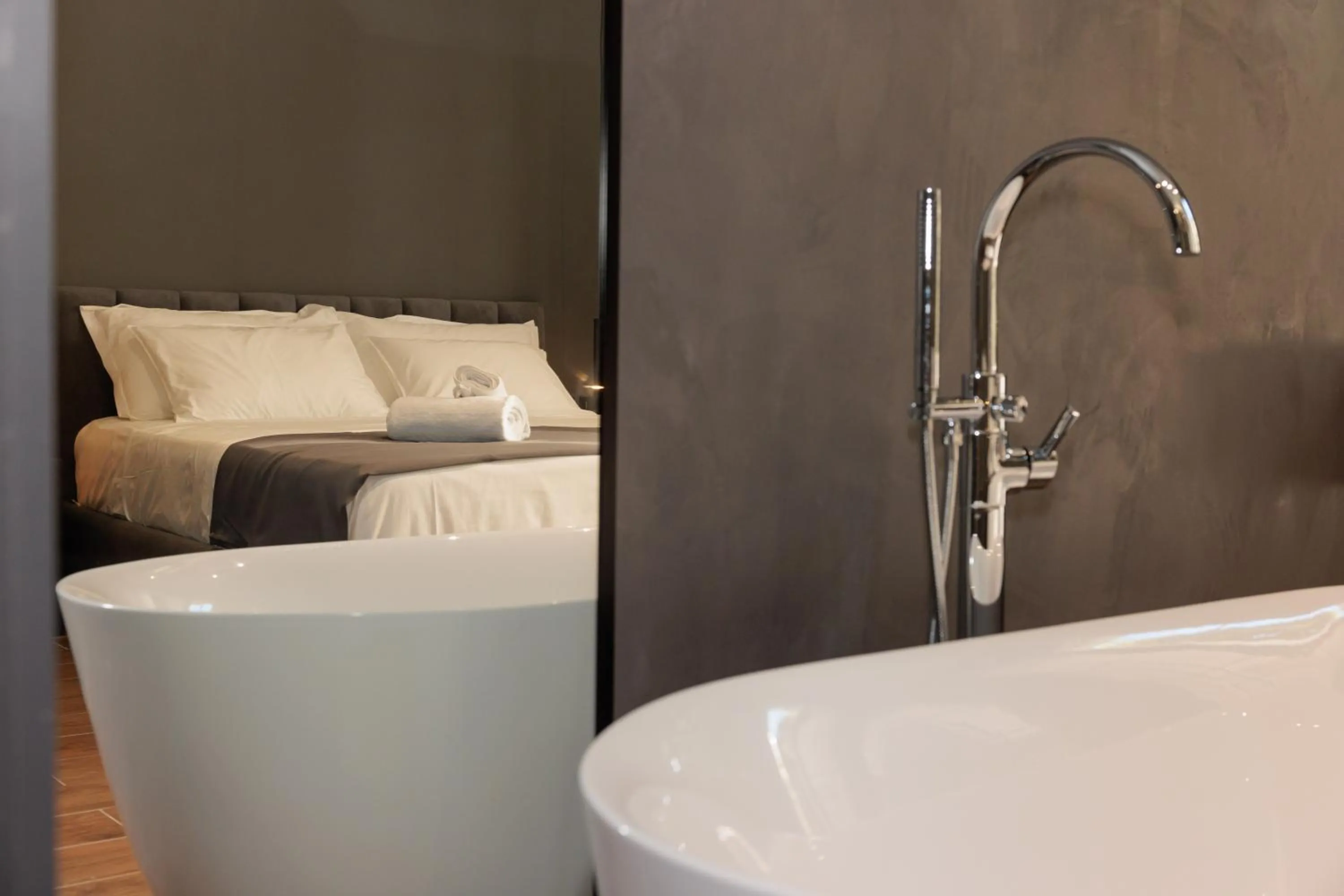 Bath, Bed in Hotel Bel Ami Tirana