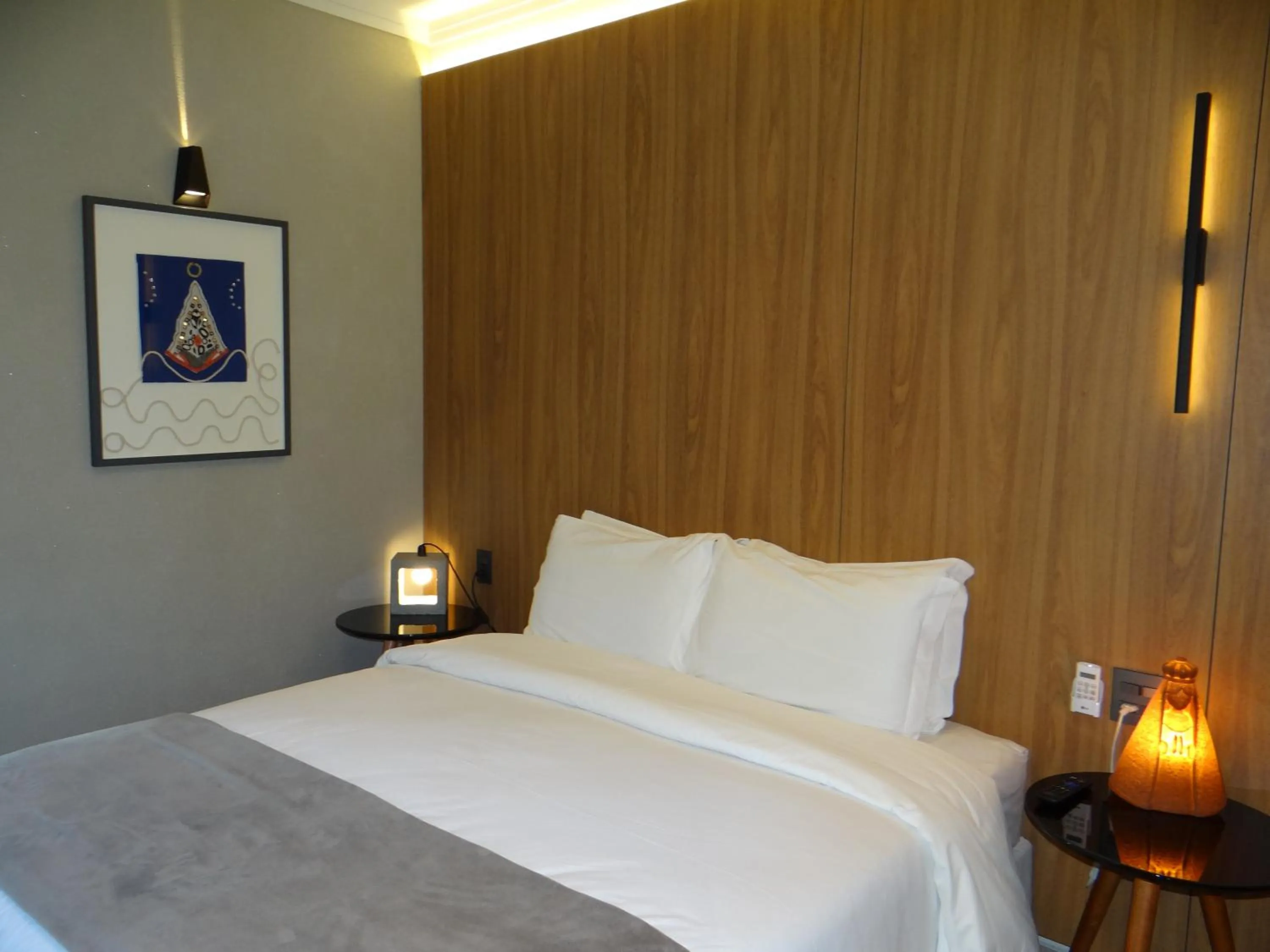 Bed in Hotel Porto Real Aparecida