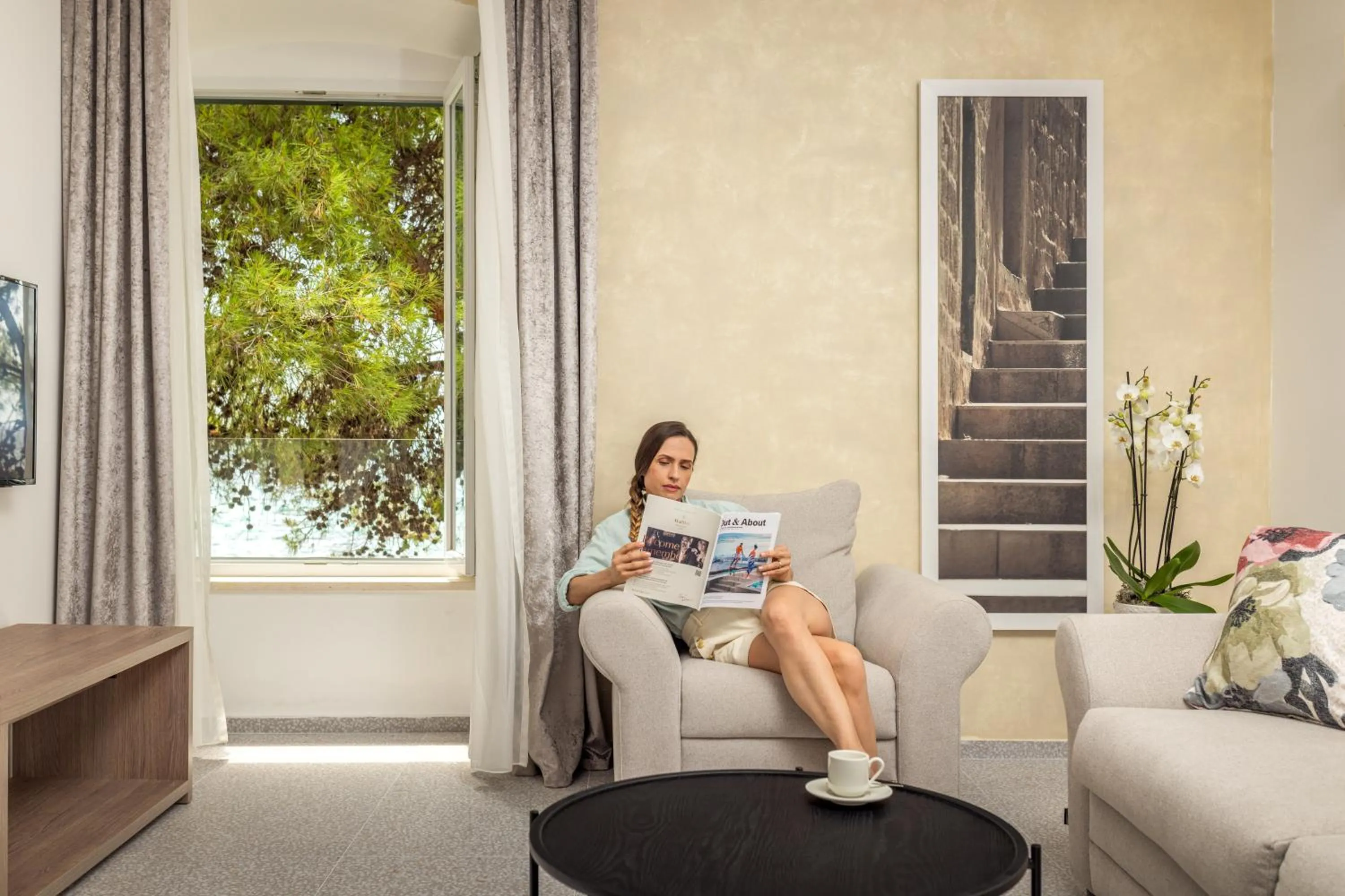 Living room in Maistra Select Mlini Hotel