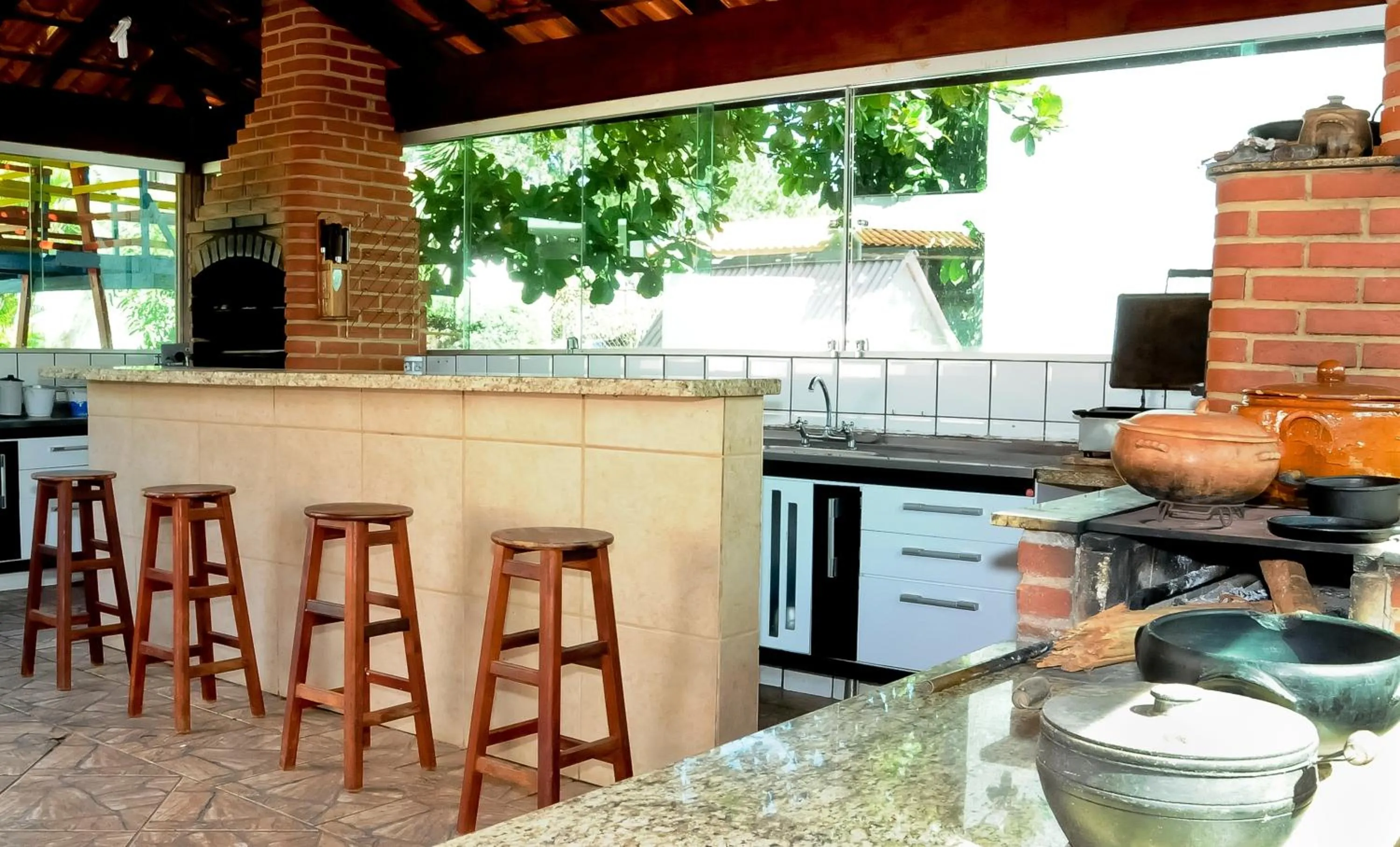BBQ facilities in Hotel Nova Odessa - OFICIAL