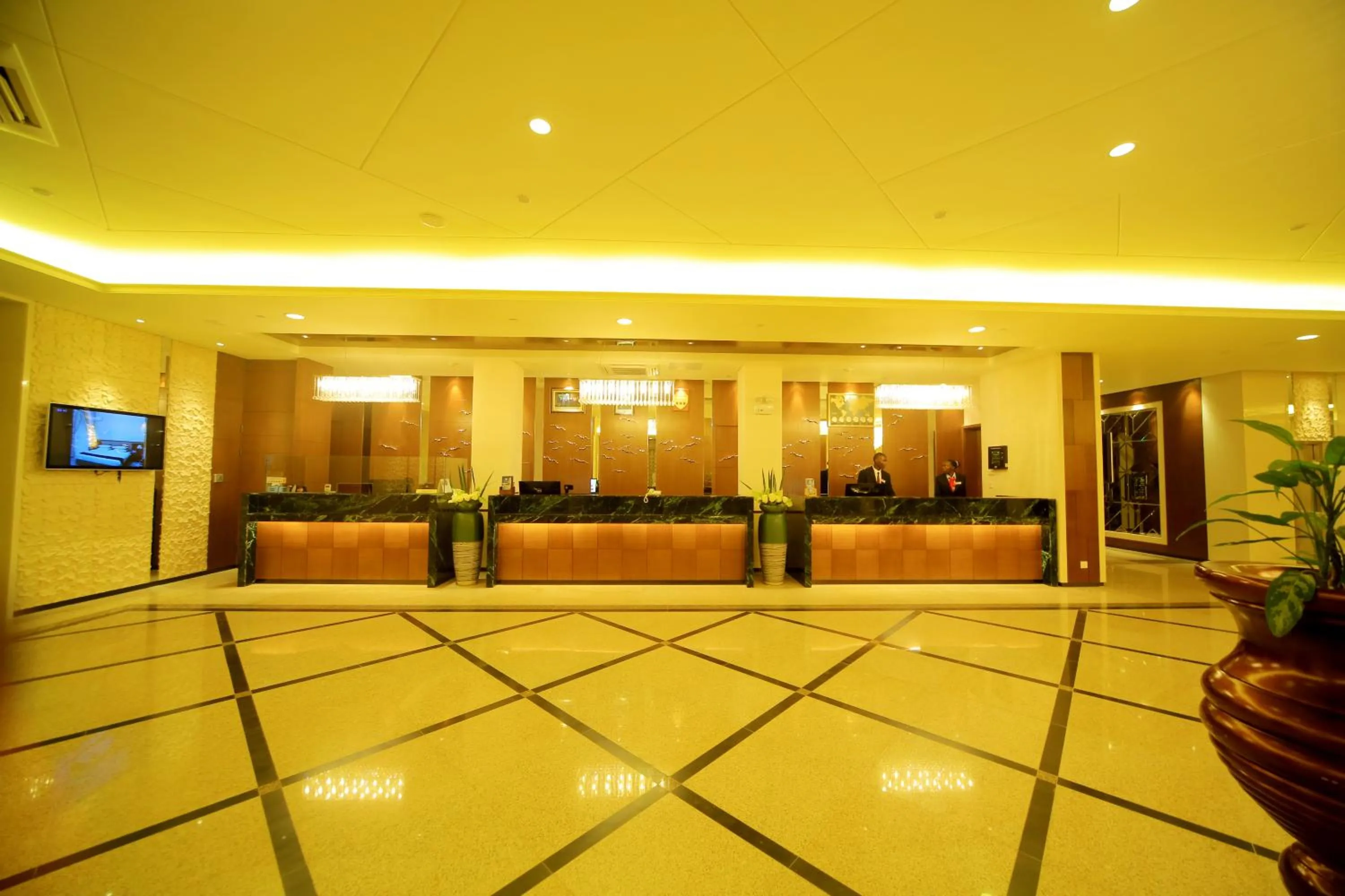 Lobby or reception in Hotel Africana